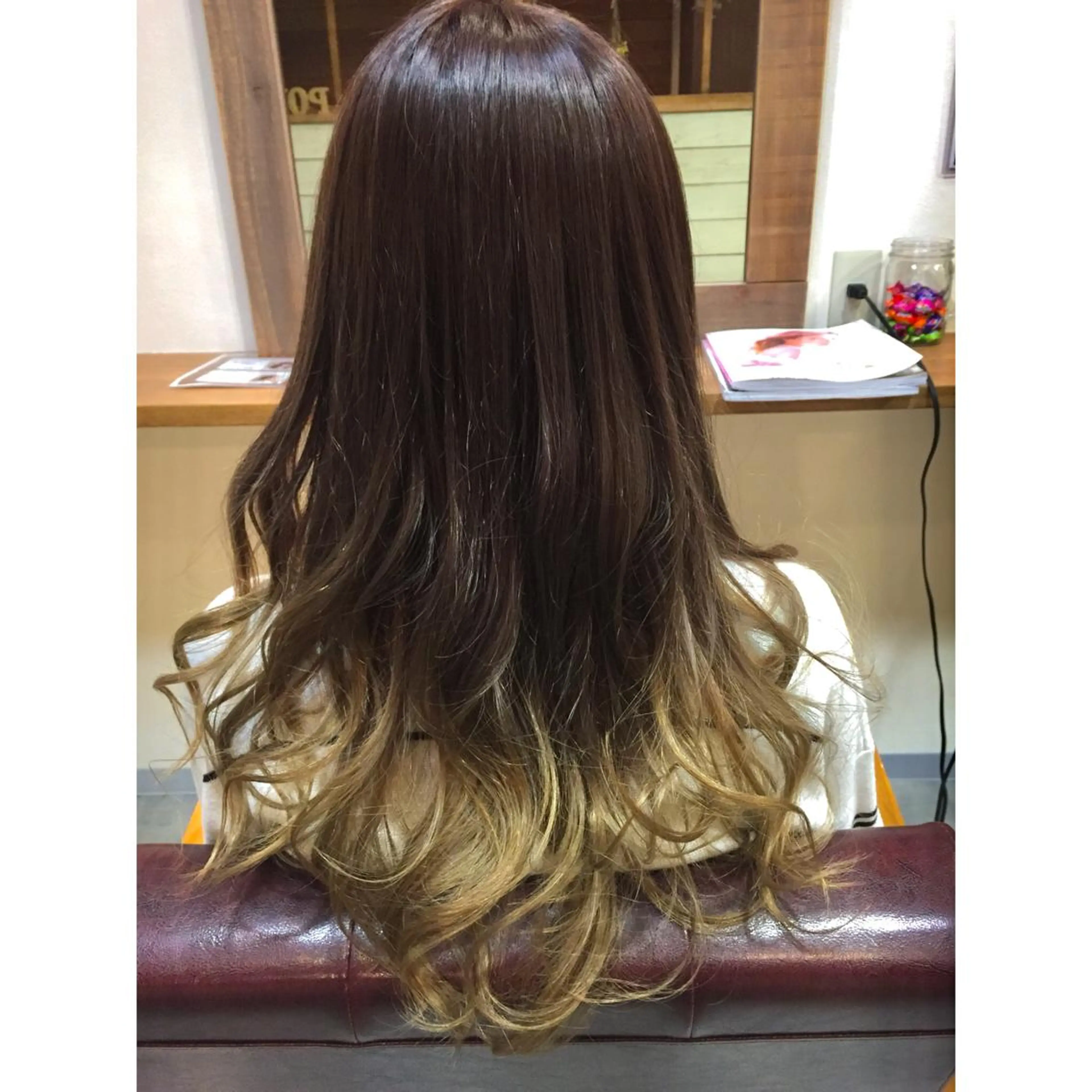 セミロング カラー 透明感/ 美髪矯正/田中恭のヘアスタイル