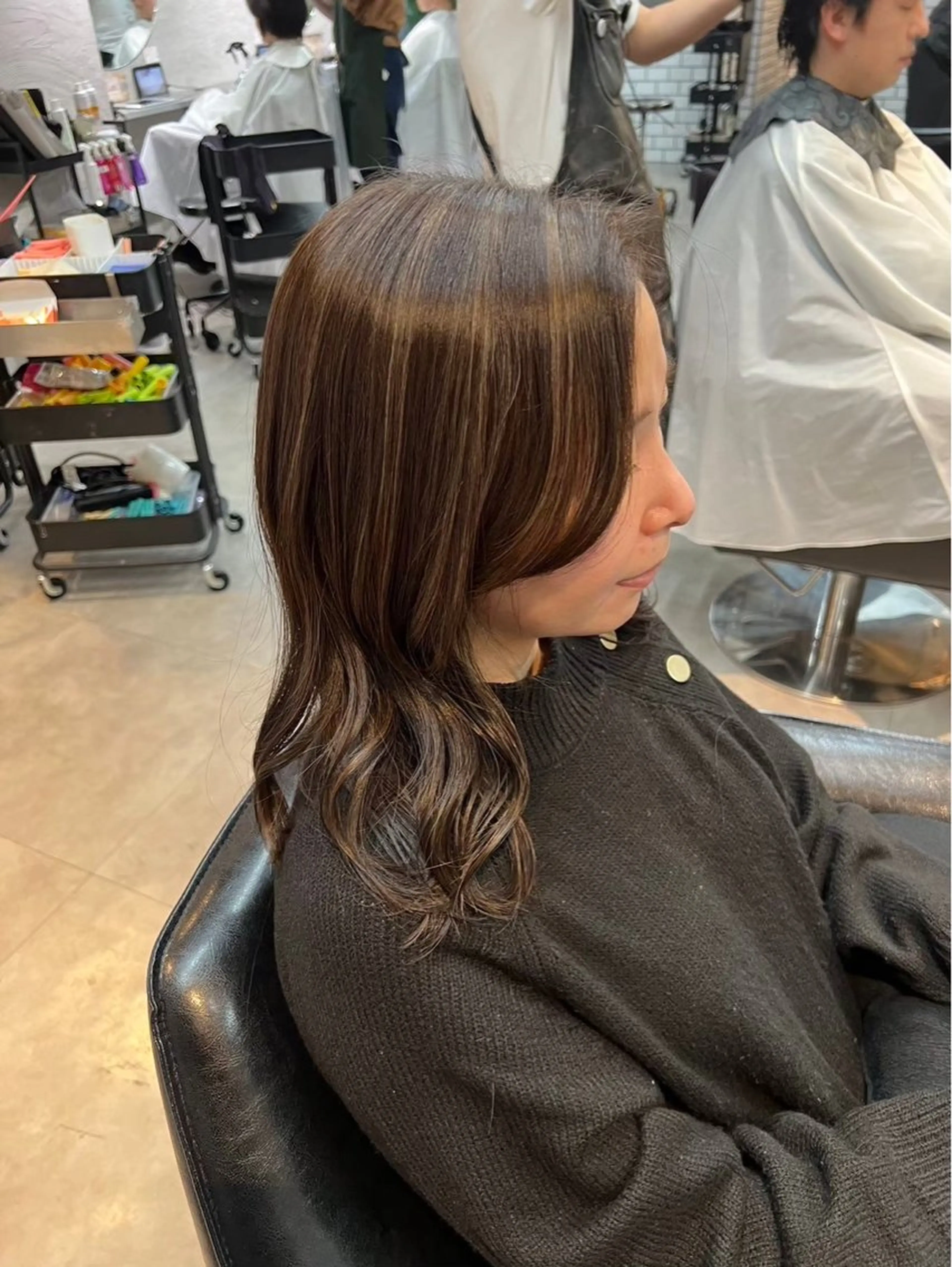 セミロング 韓国系/ダブルカラー /トグチリンカのヘアスタイル