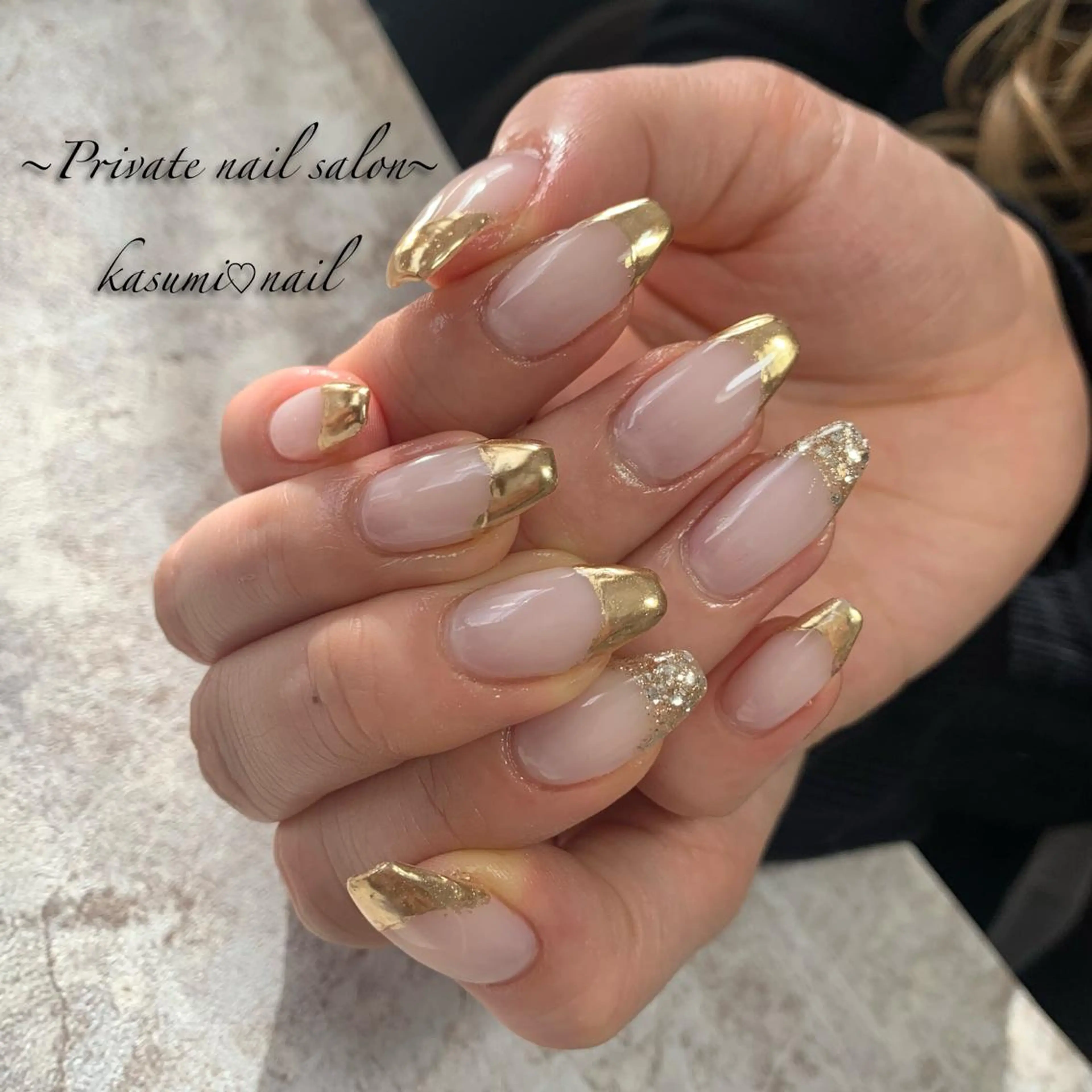 ネイル フレンチネイル ミラーネイル ニュアンスネイル KASUMI♡ Nailのネイルデザイン