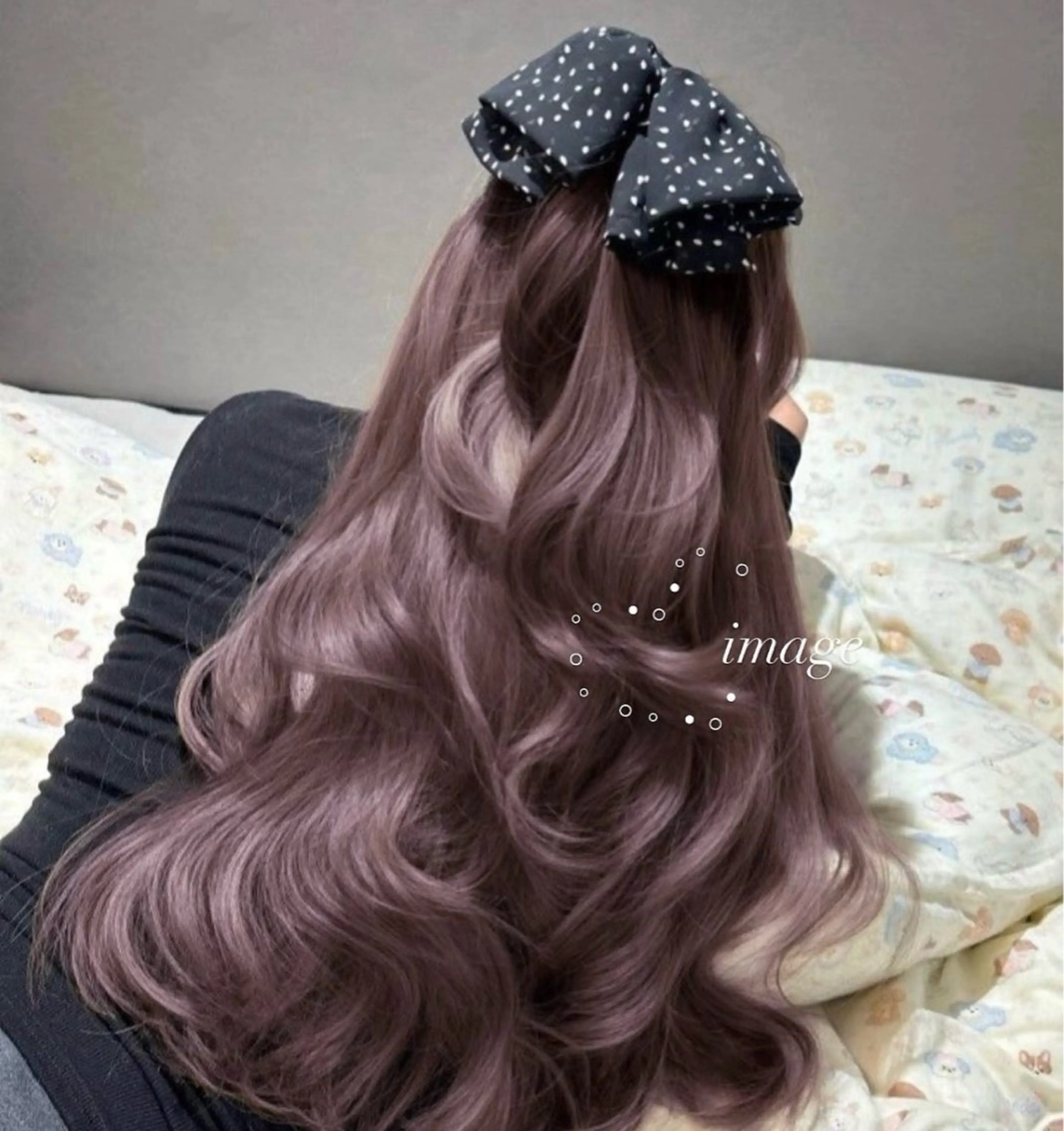 ロング ヘアカラー トリートメント 淡色ラベンダー♡ ニーナ🎀🦙のヘアスタイル