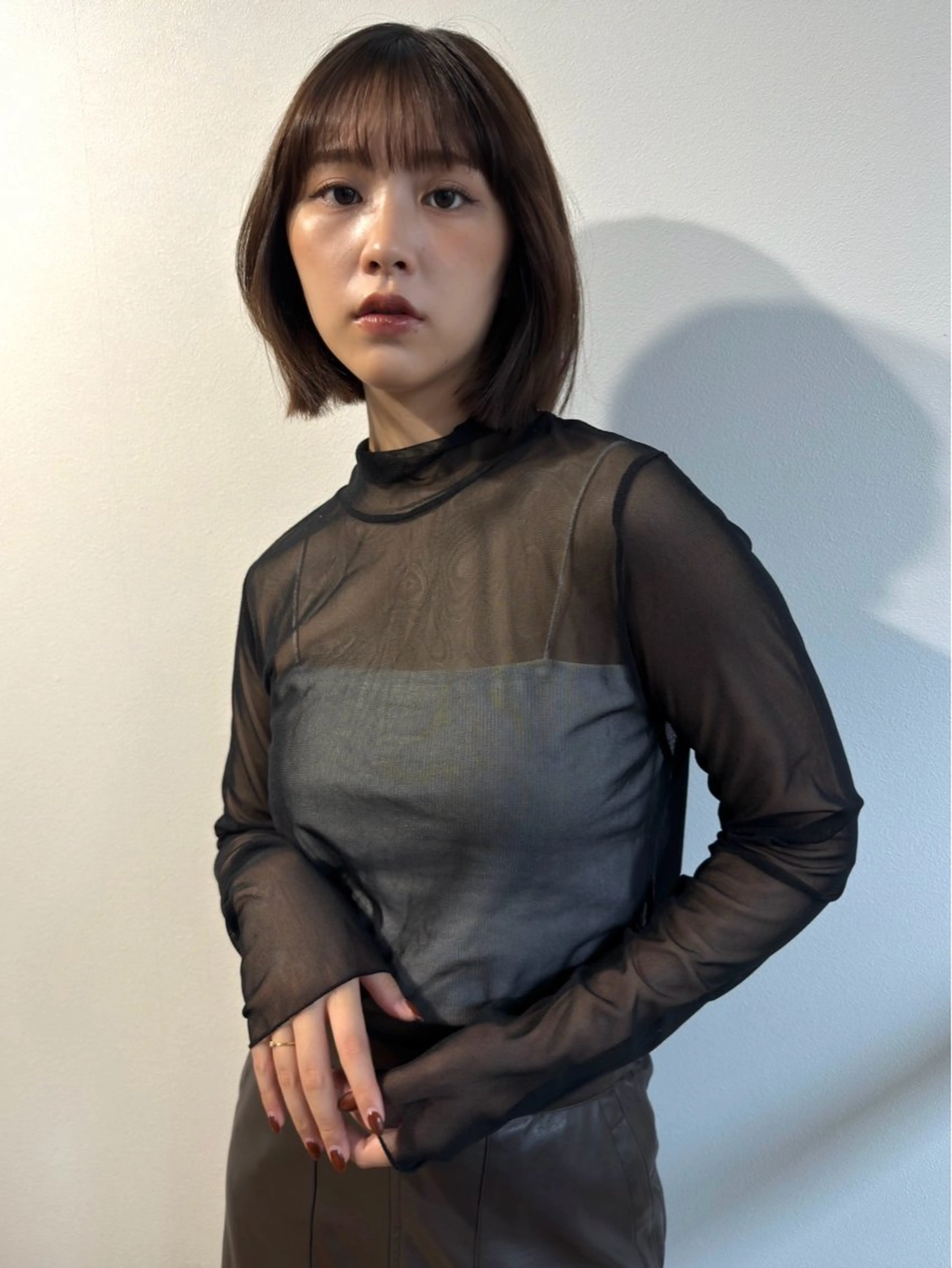 ショート ボブ くびれヘア 菅原リキヤ くびれレイヤーヘアのヘアスタイル