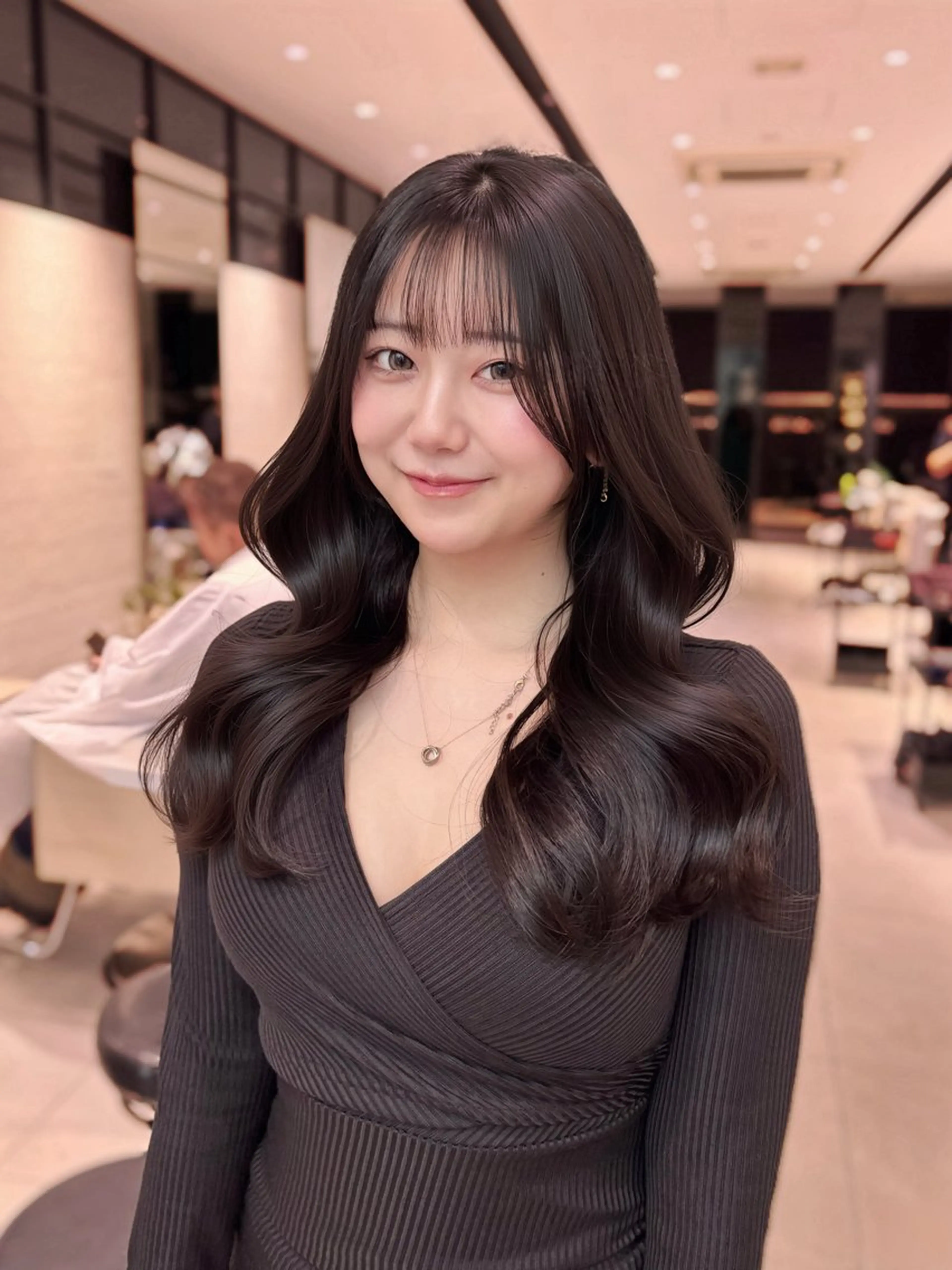 ロング カラー 韓国風ヘア レイヤーカット カット ヘアカラー トリートメント 銀座/韓国レイヤー/ 艶カラー🍓原田侑依のヘアスタイル