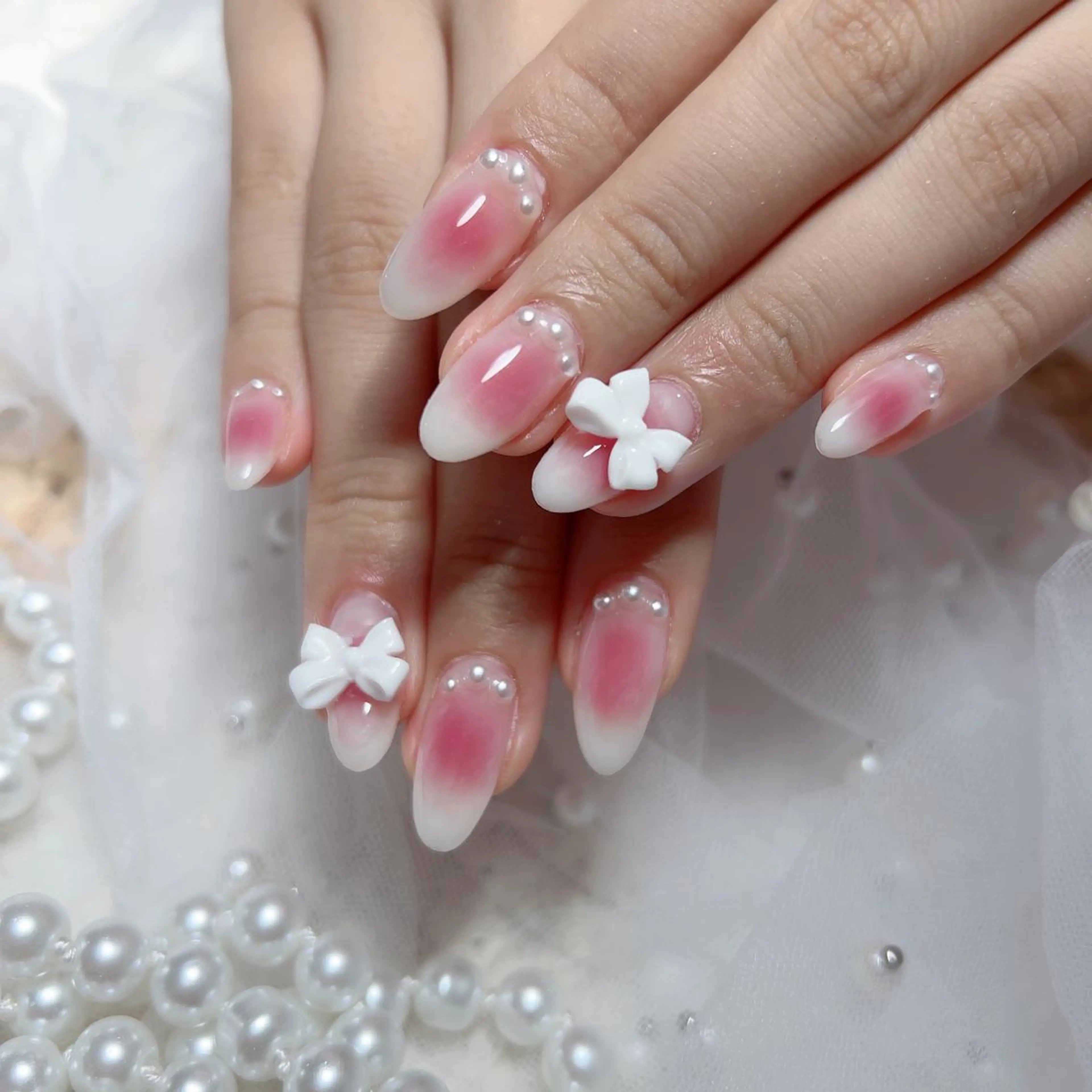 ネイル ハンドネイル M🌷nail 長さだし専門店のネイルデザイン