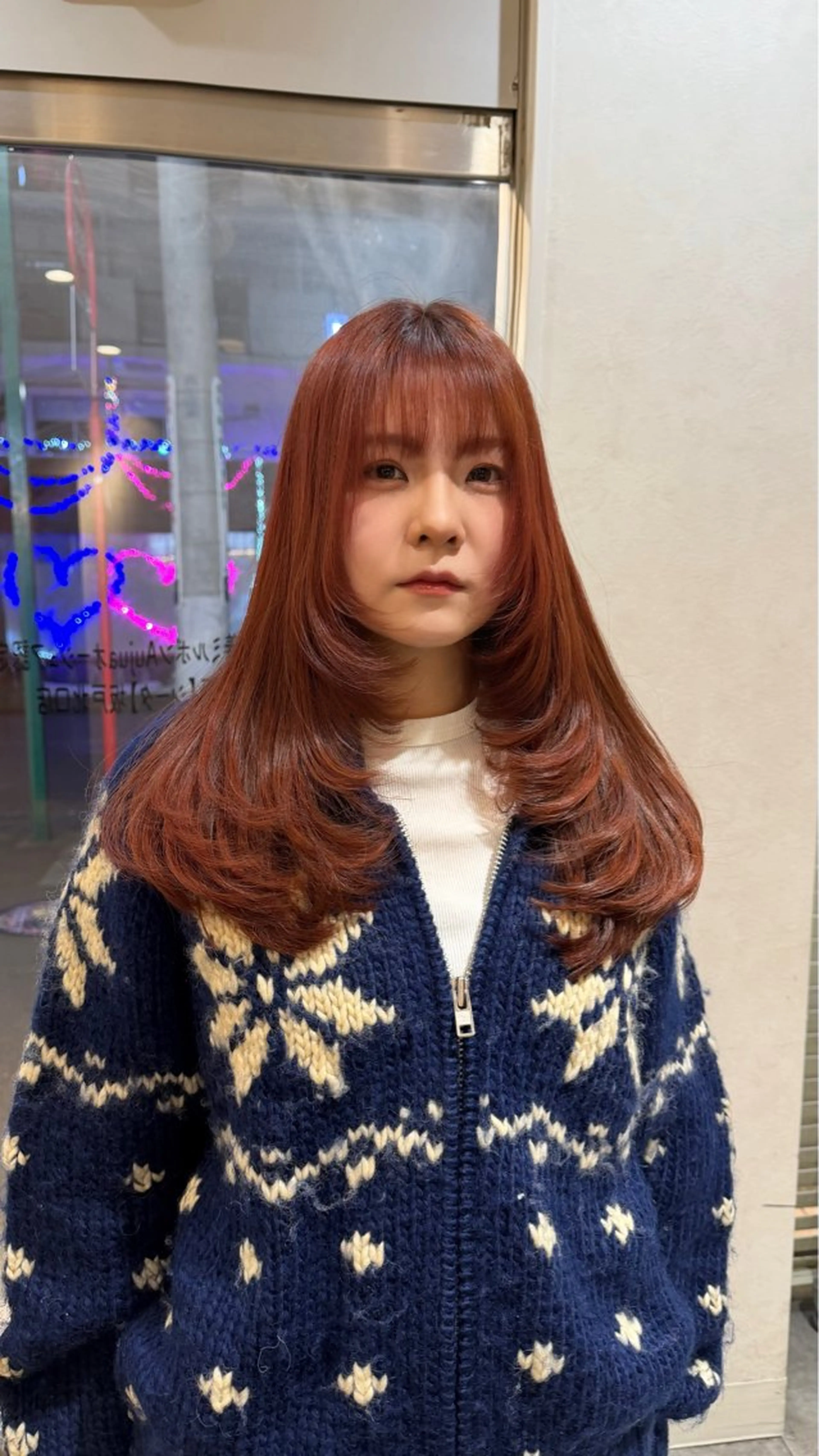 ロング レイヤーカット カット ヘアカラー 松本 羅華のヘアスタイル