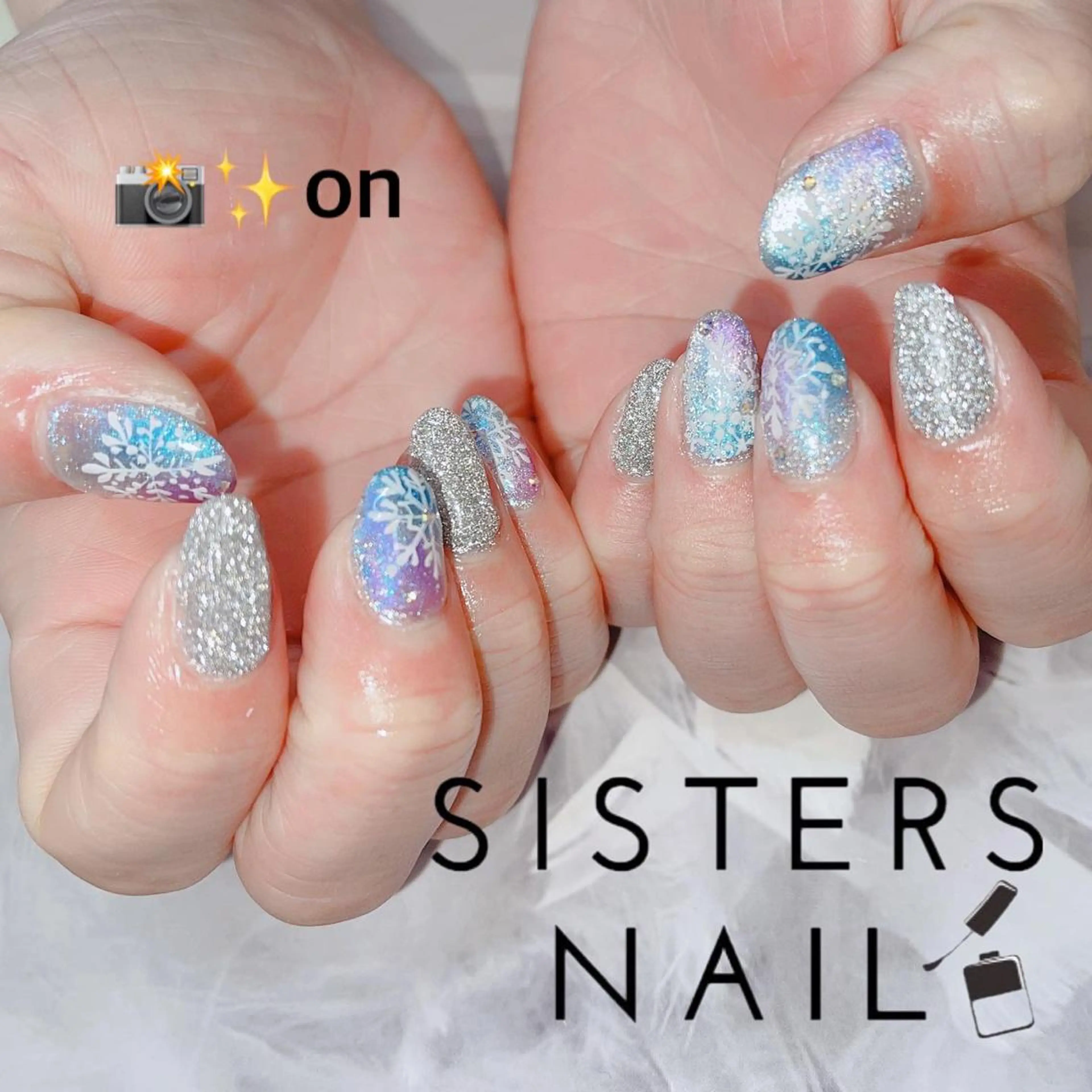 ネイル アートネイル 成人式 フラッシュネイル キラキラネイル ラメ(グリッター) sisters nail.fのネイルデザイン