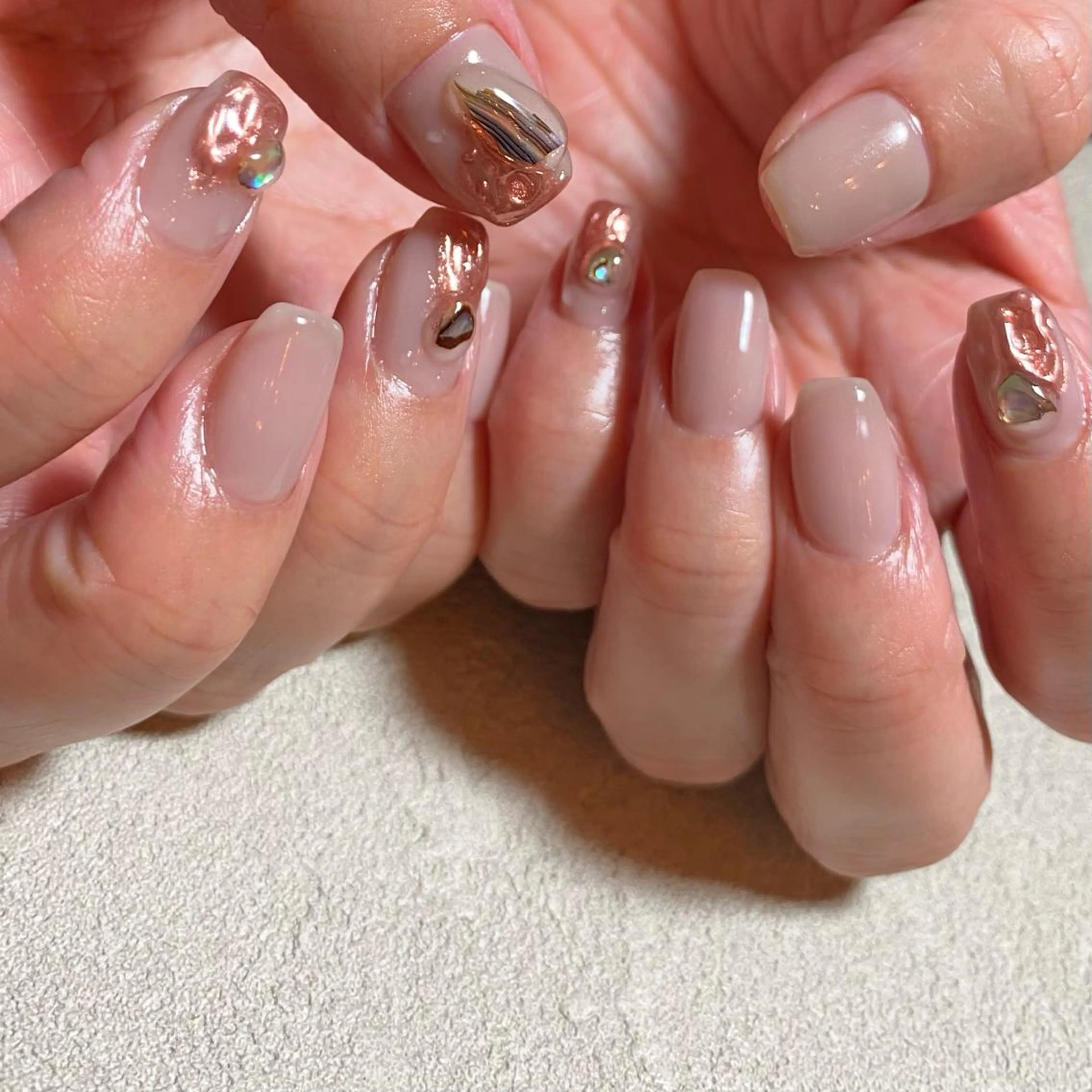 ネイル アートネイル ニュアンスネイル 春ネイル 夏ネイル ハンドネイル 山田 貴子のネイルデザイン