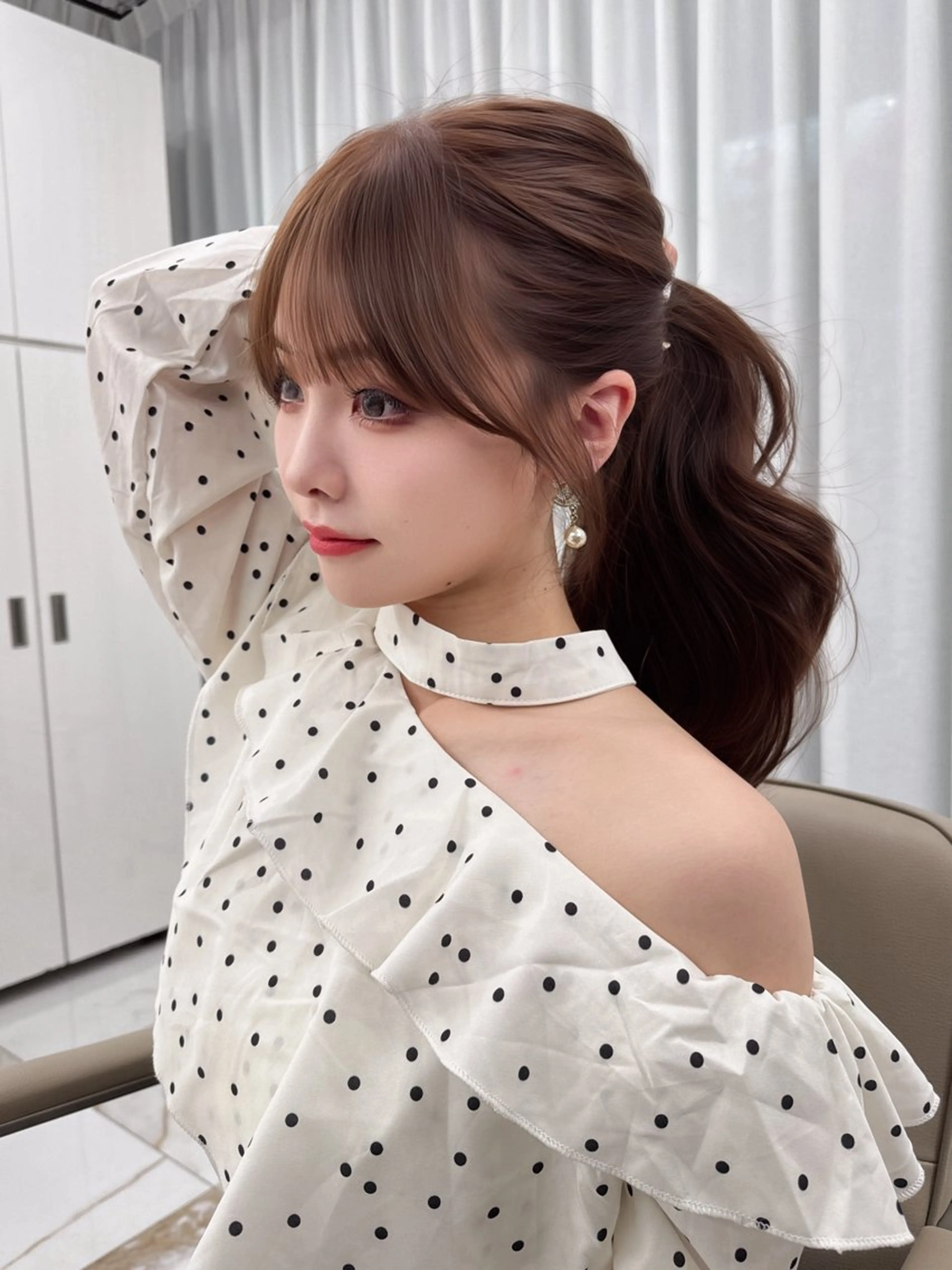 ロング kiti SAKAE所属・のり/顔まわり/韓国 /レイヤーカットのヘアスタイル