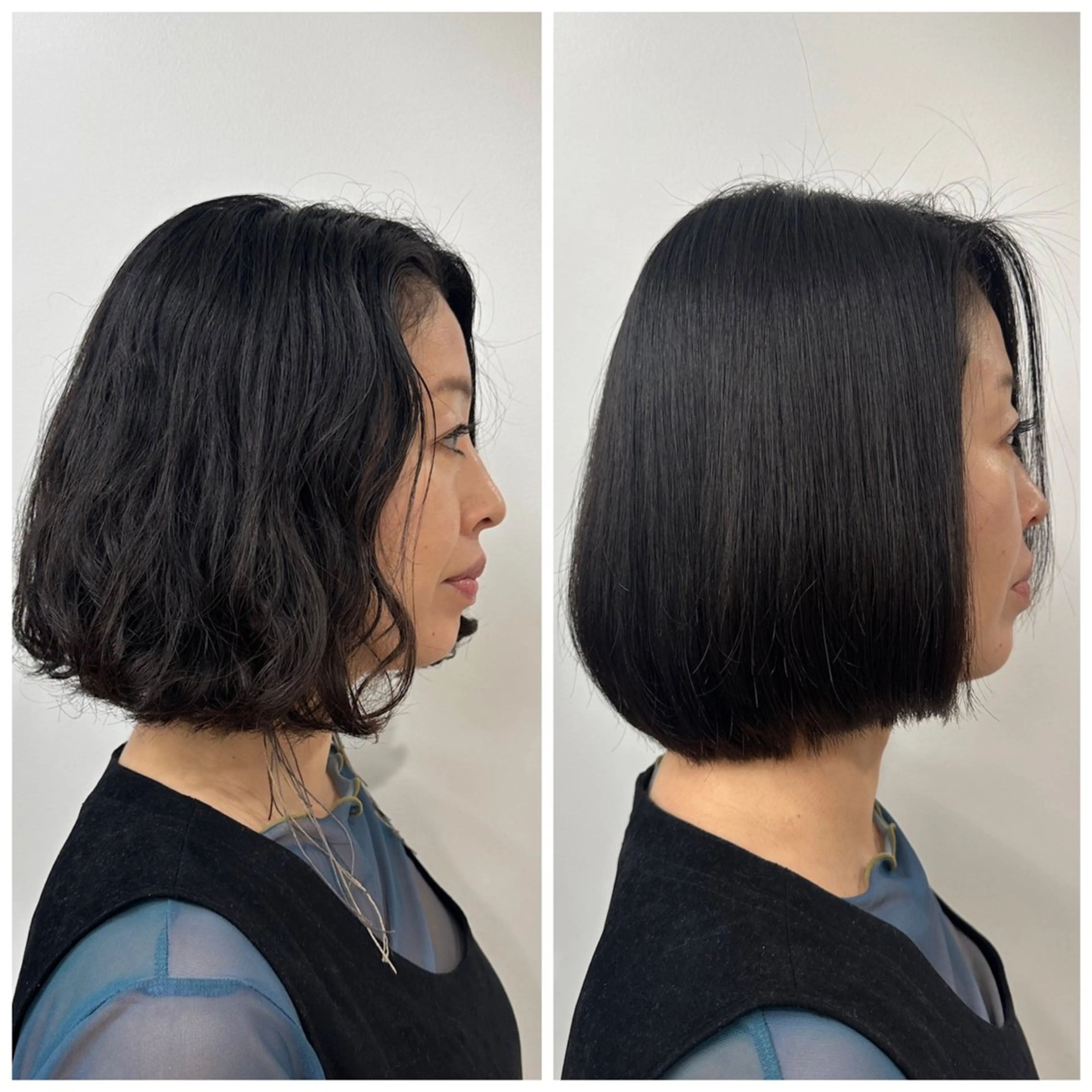 ミディアム ボブ 縮毛矯正 CHARLES DESSIN所属・神宮前 ／吉田日和のヘアスタイル