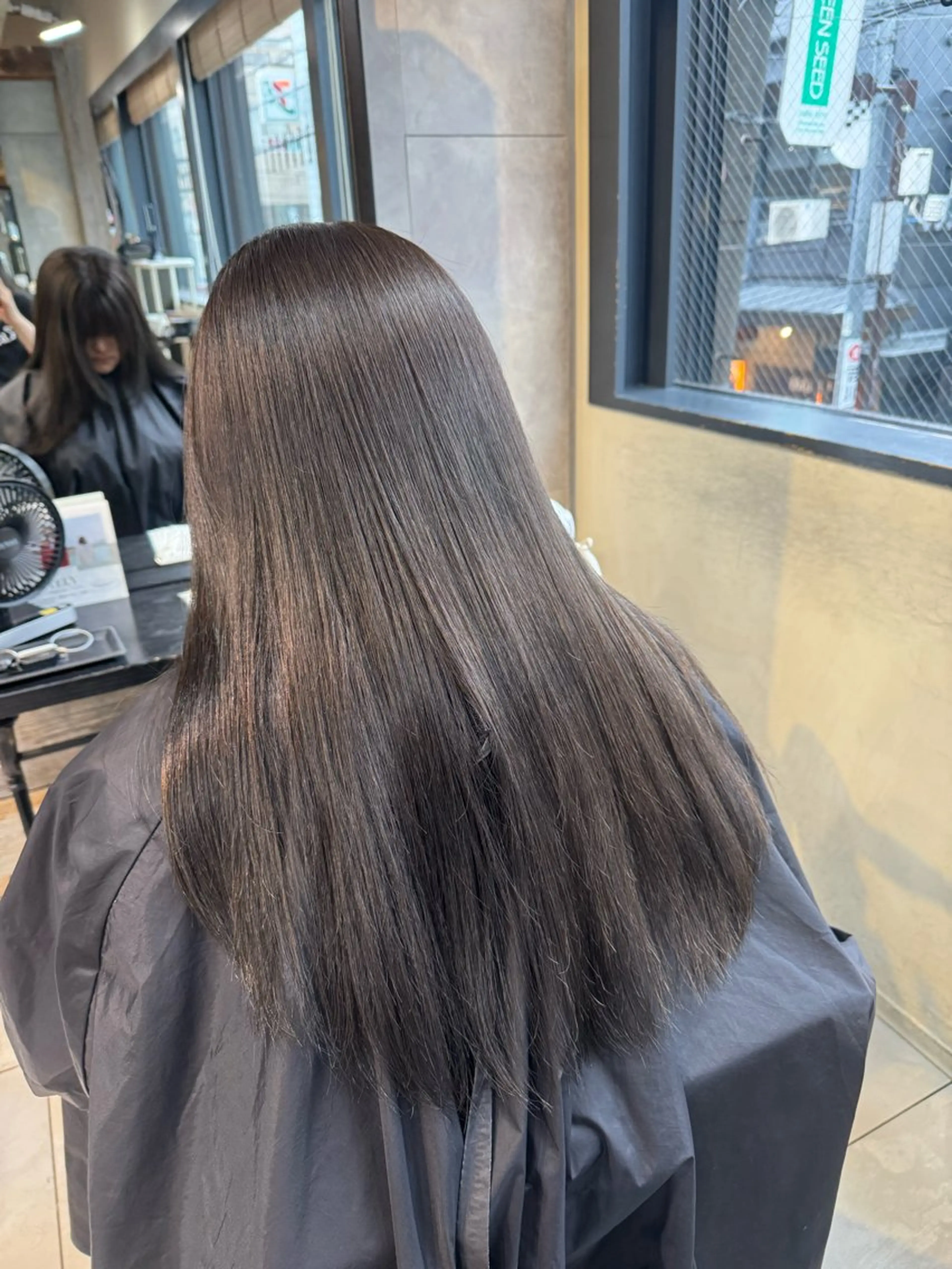 ロング rioカット縮毛 矯正♡韓国レイヤーのヘアスタイル