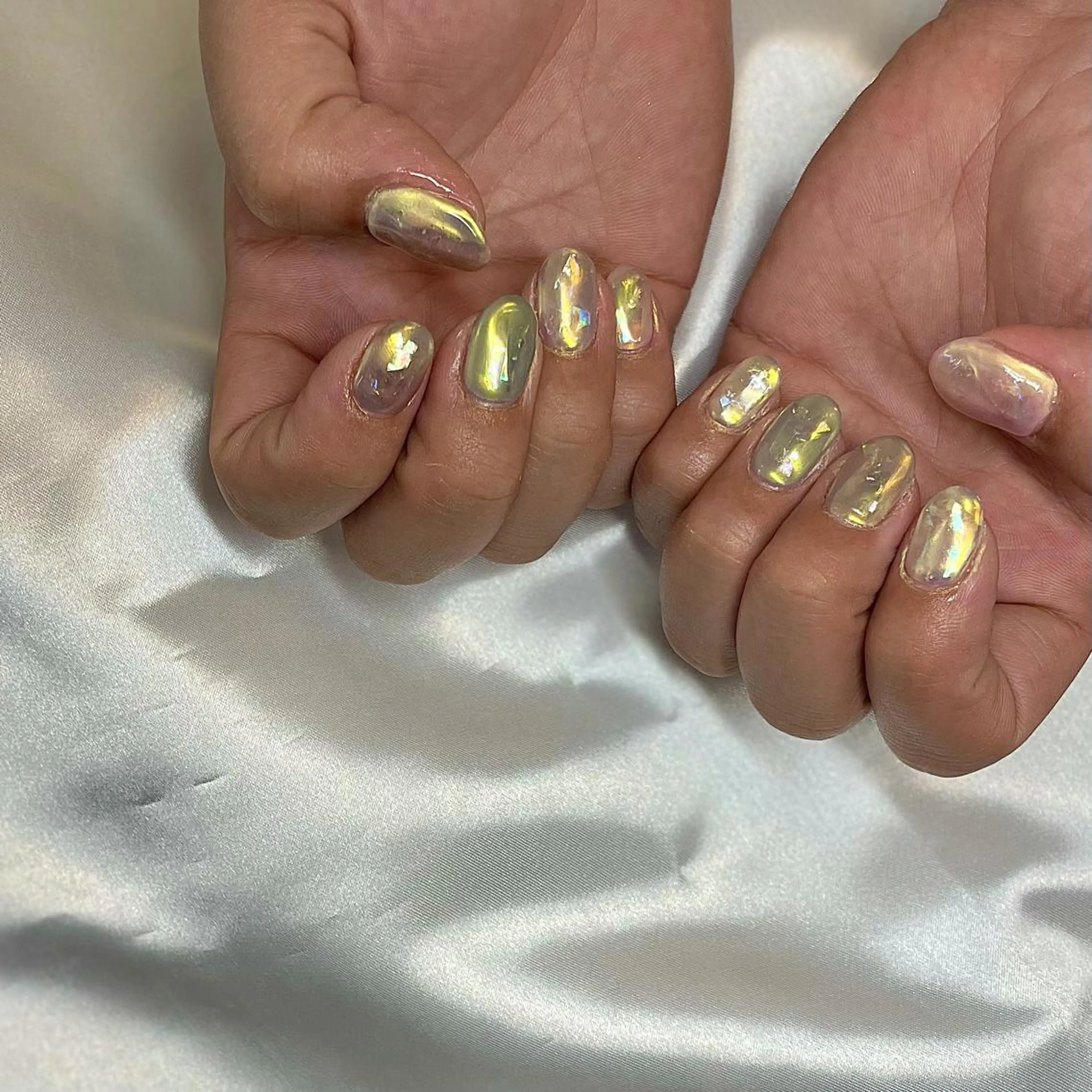 ミディアム カラー パーマ ヘアアレンジ メンズ キッズ ネイル マツエク・マツパ オーロラネイル ハンドネイル ハンドケア nail&eye Aoのマツエク・マツパデザイン