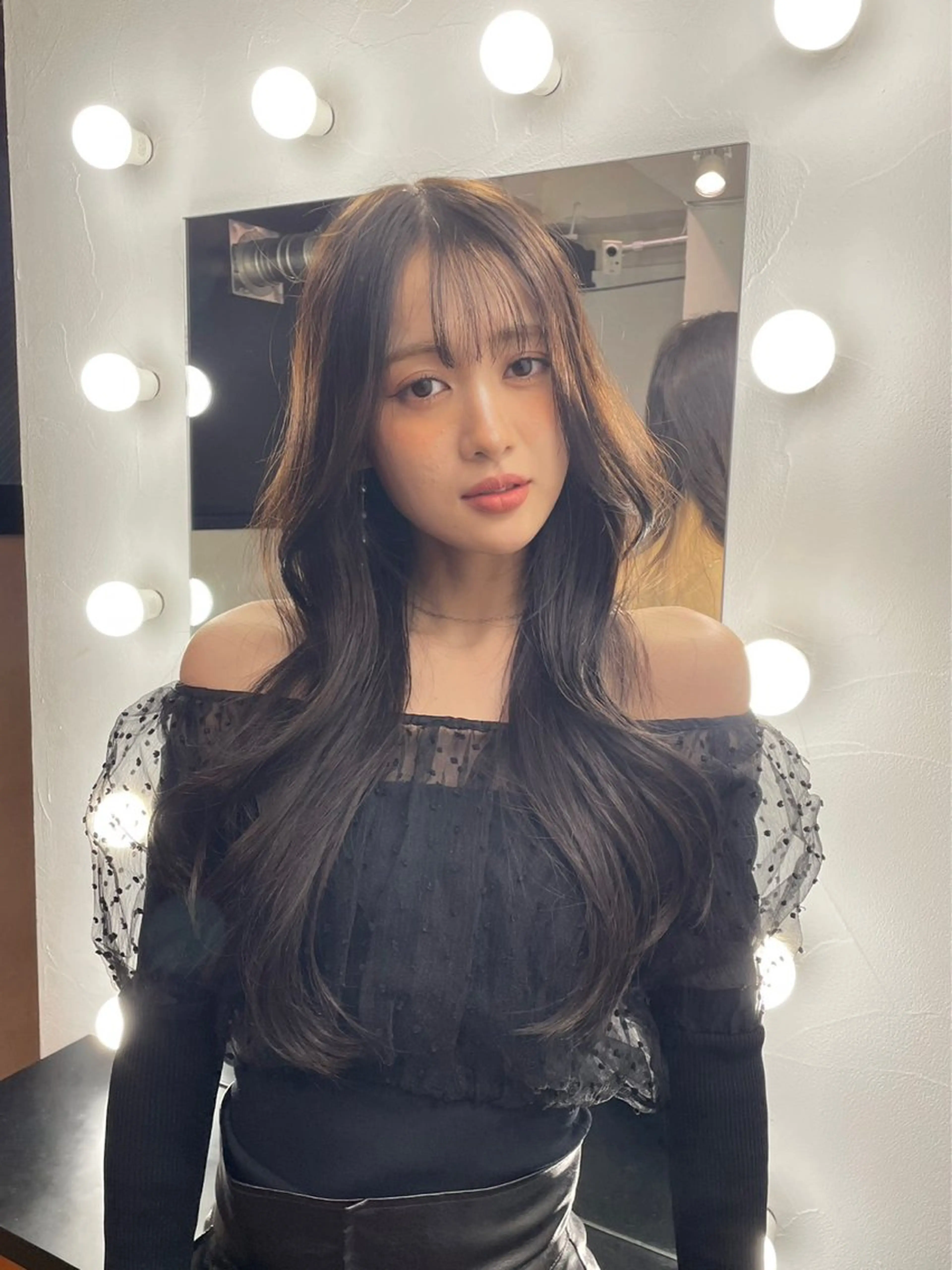 ロング カラー MINAMO 韓国レイヤーのヘアスタイル