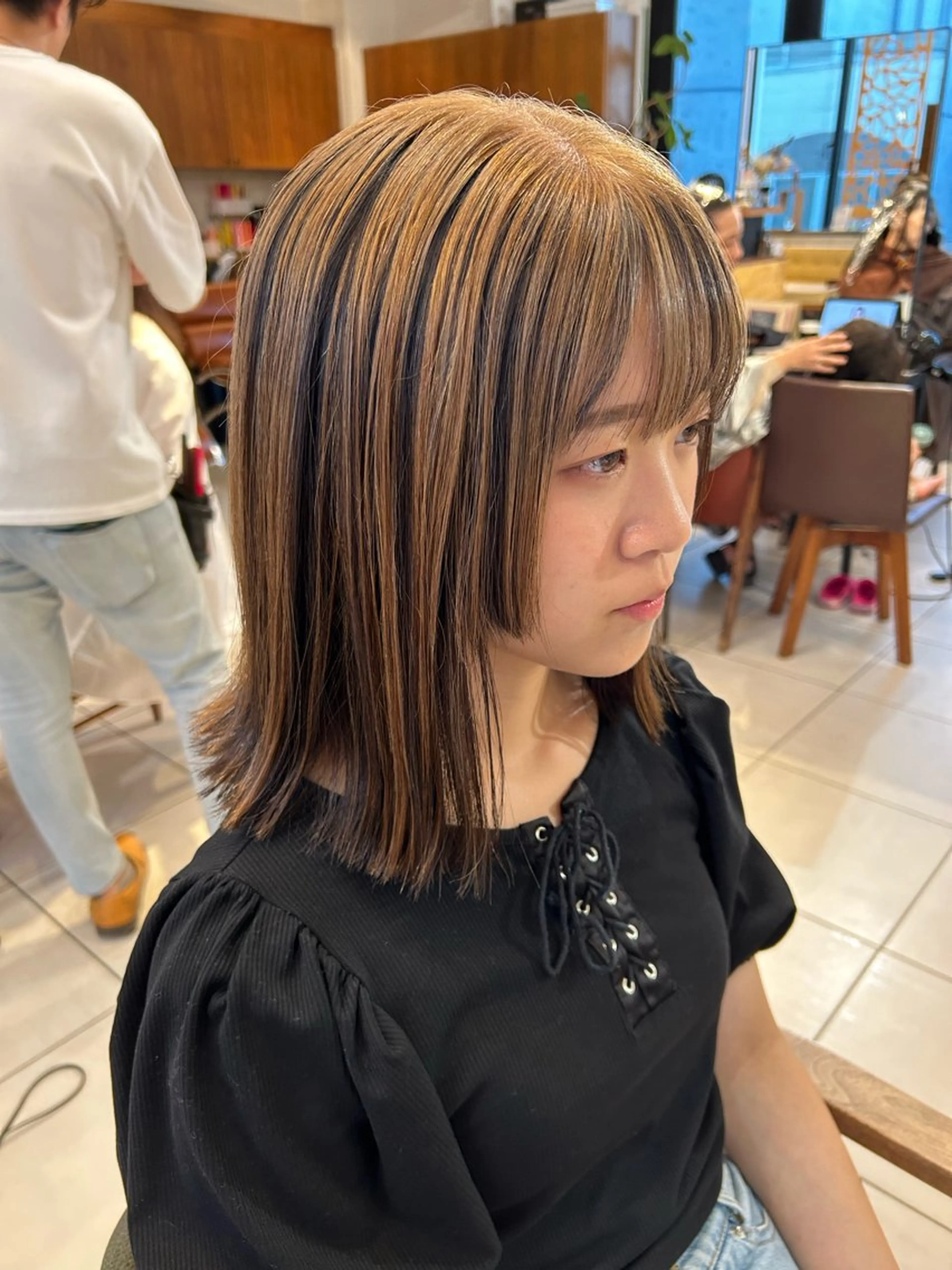 ミディアム カラー ヘアカラー 艶カラー/耳つぼ/ 渡辺奈緒のその他イメージ