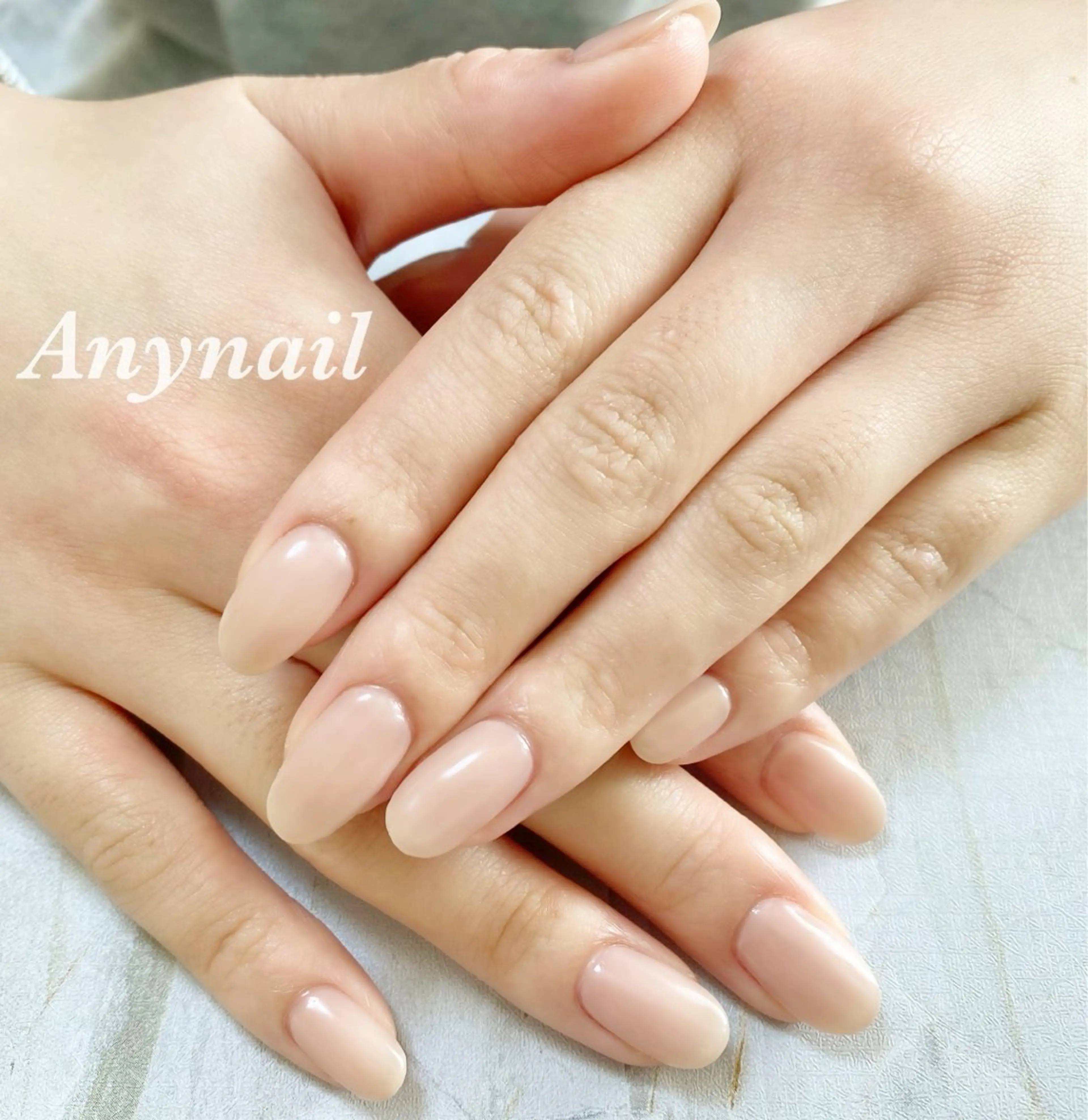 ネイル ブルー オフィスネイル ワンカラーネイル ハンドネイル 岩澤 恵子のネイルデザイン