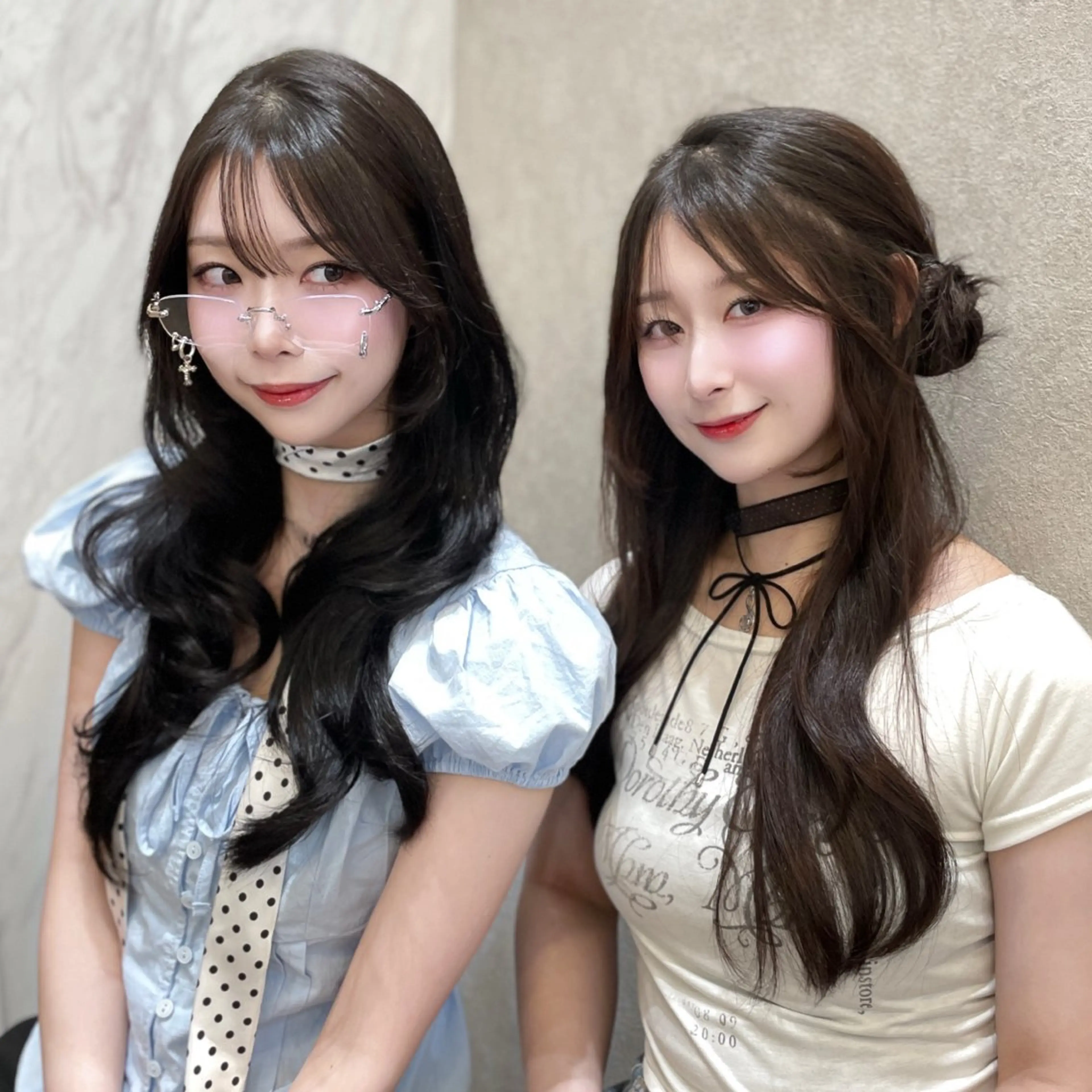 セミロング カット ヘアカラー MOE 福岡韓国ヘア✧︎のヘアスタイル