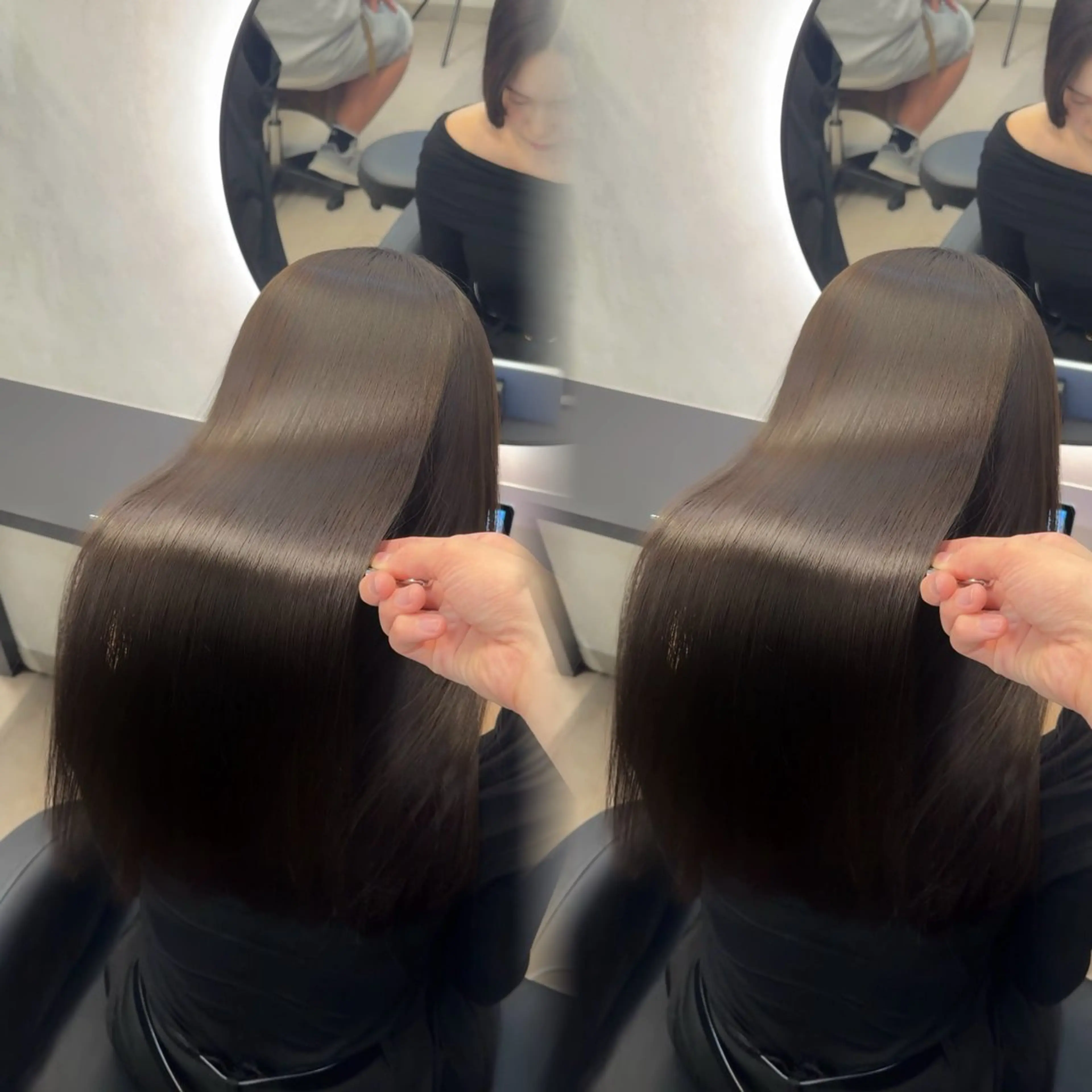 ロング ヘアアレンジ カット 縮毛矯正 トリートメント 新宿 /髪質改善/ 縮毛矯正/ヒュウガのヘアスタイル