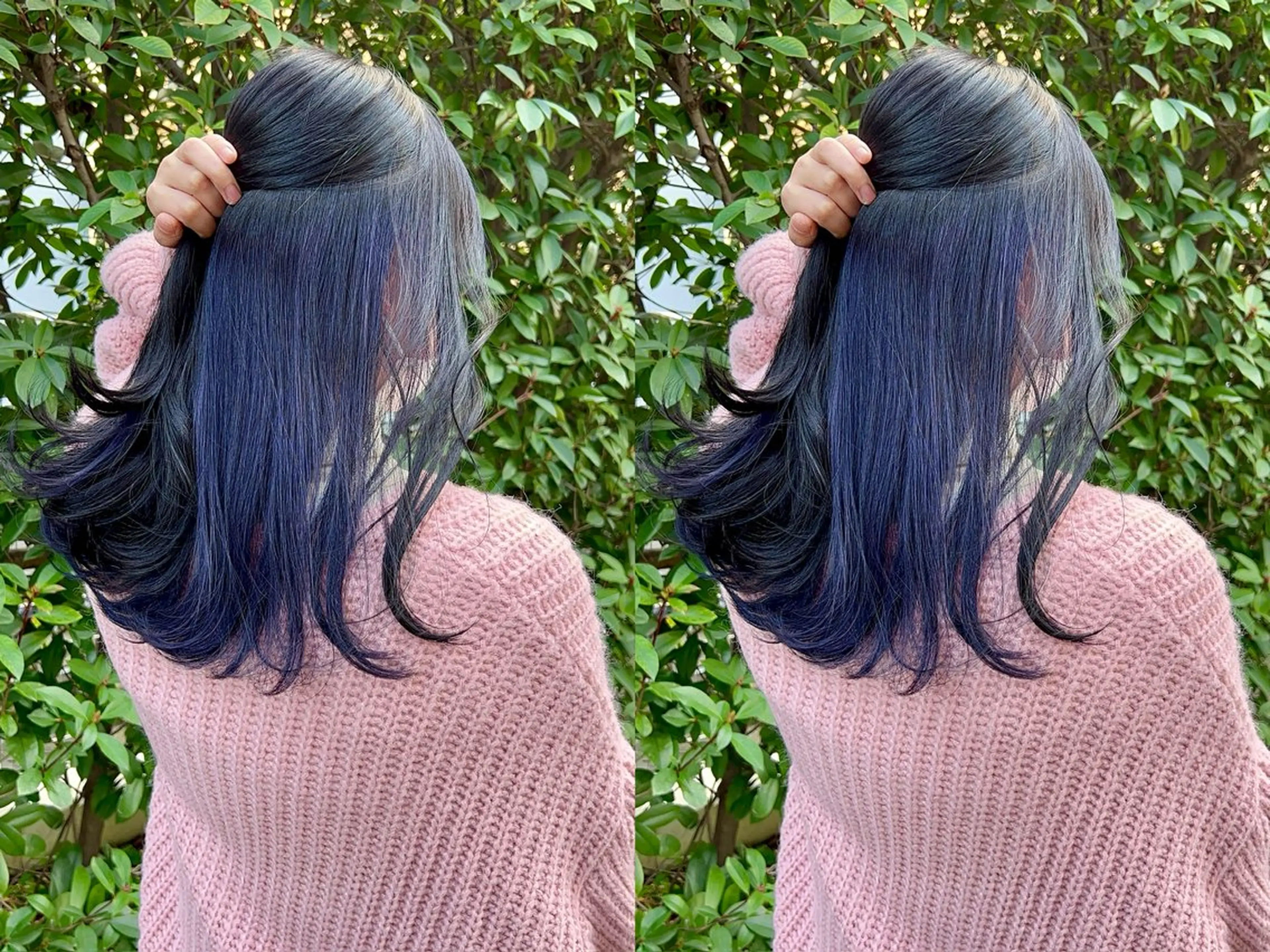 セミロング カラー ブリーチ ブルーカラー インナーカラー ネイビーカラー ヘアカラー 髪質改善/縮毛矯正 レイヤー/松川匠のヘアスタイル