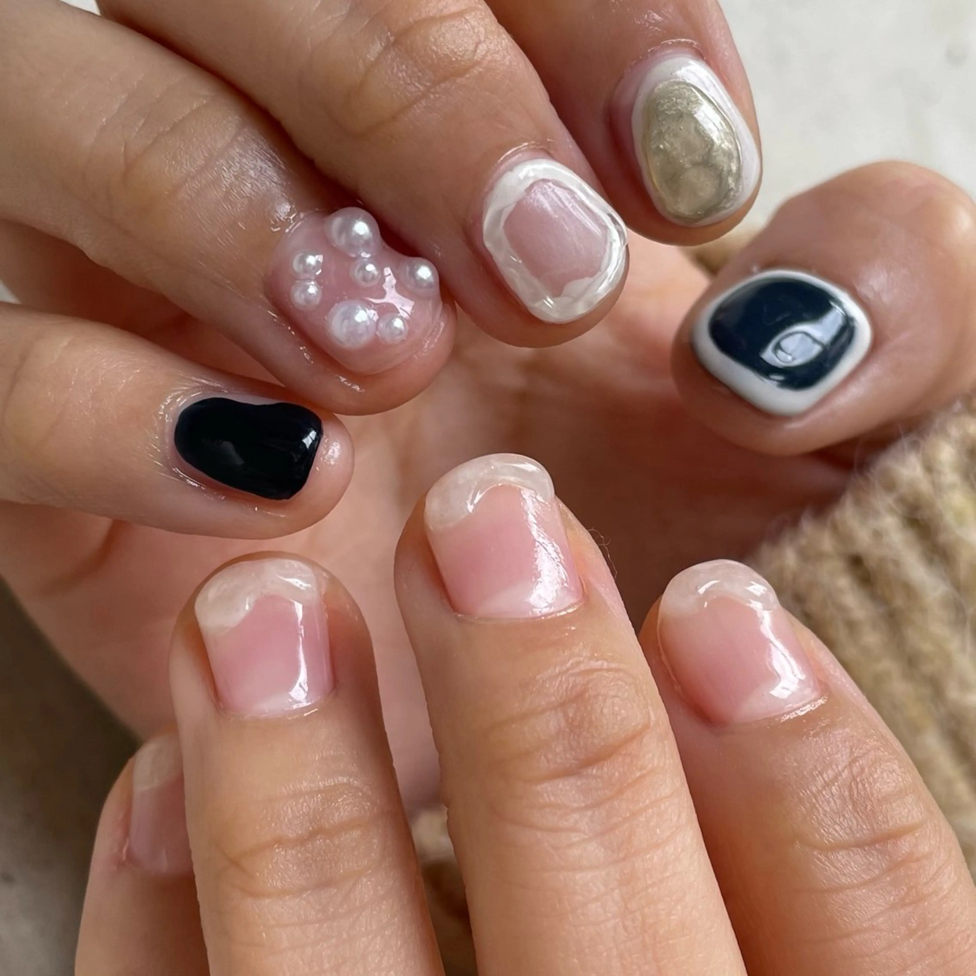 ネイル ショートネイル Manon Yuiのマツエク・マツパデザイン