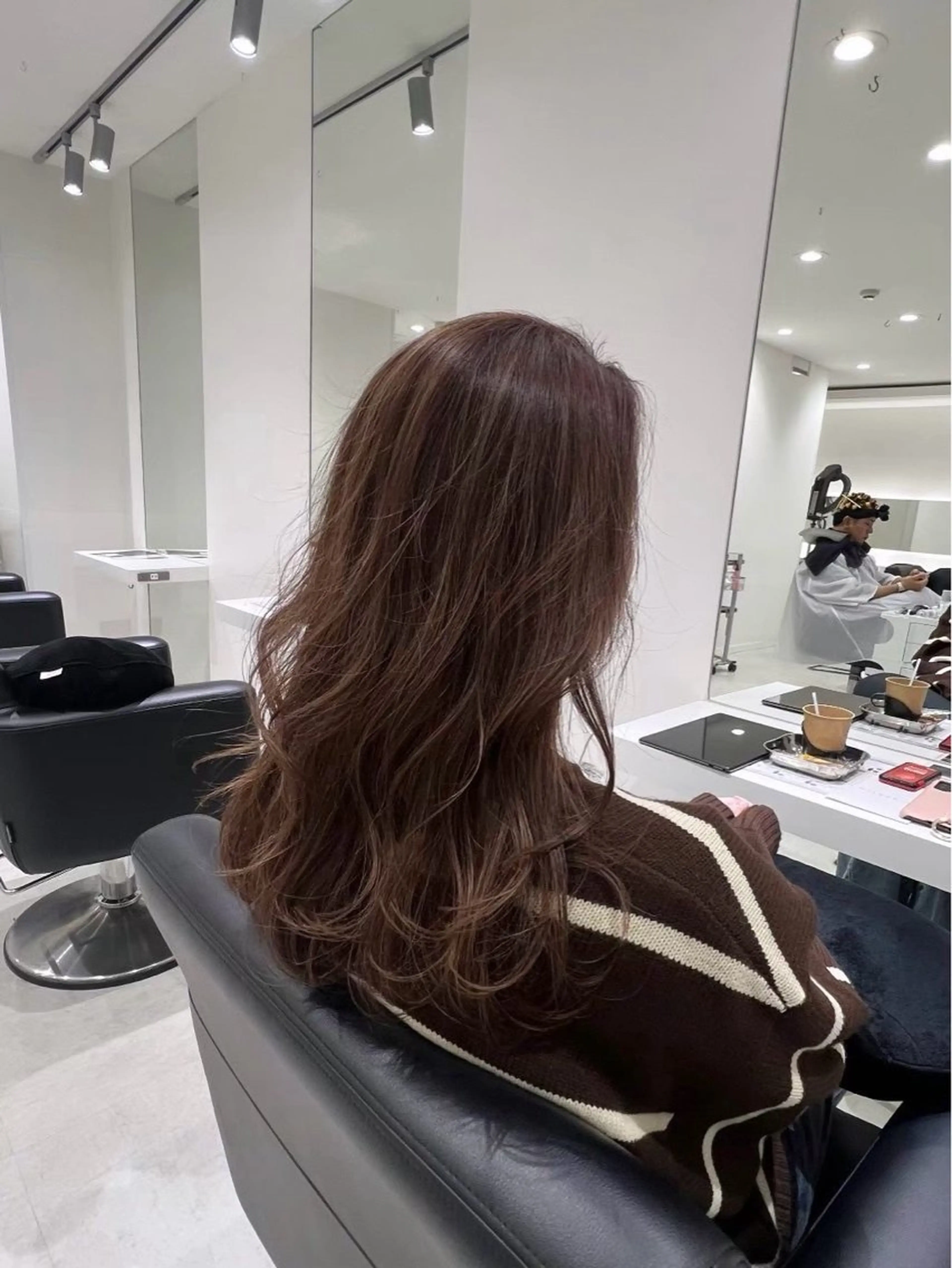 セミロング カラー グレージュ/ベージュ /経堂/sana🌱のヘアスタイル