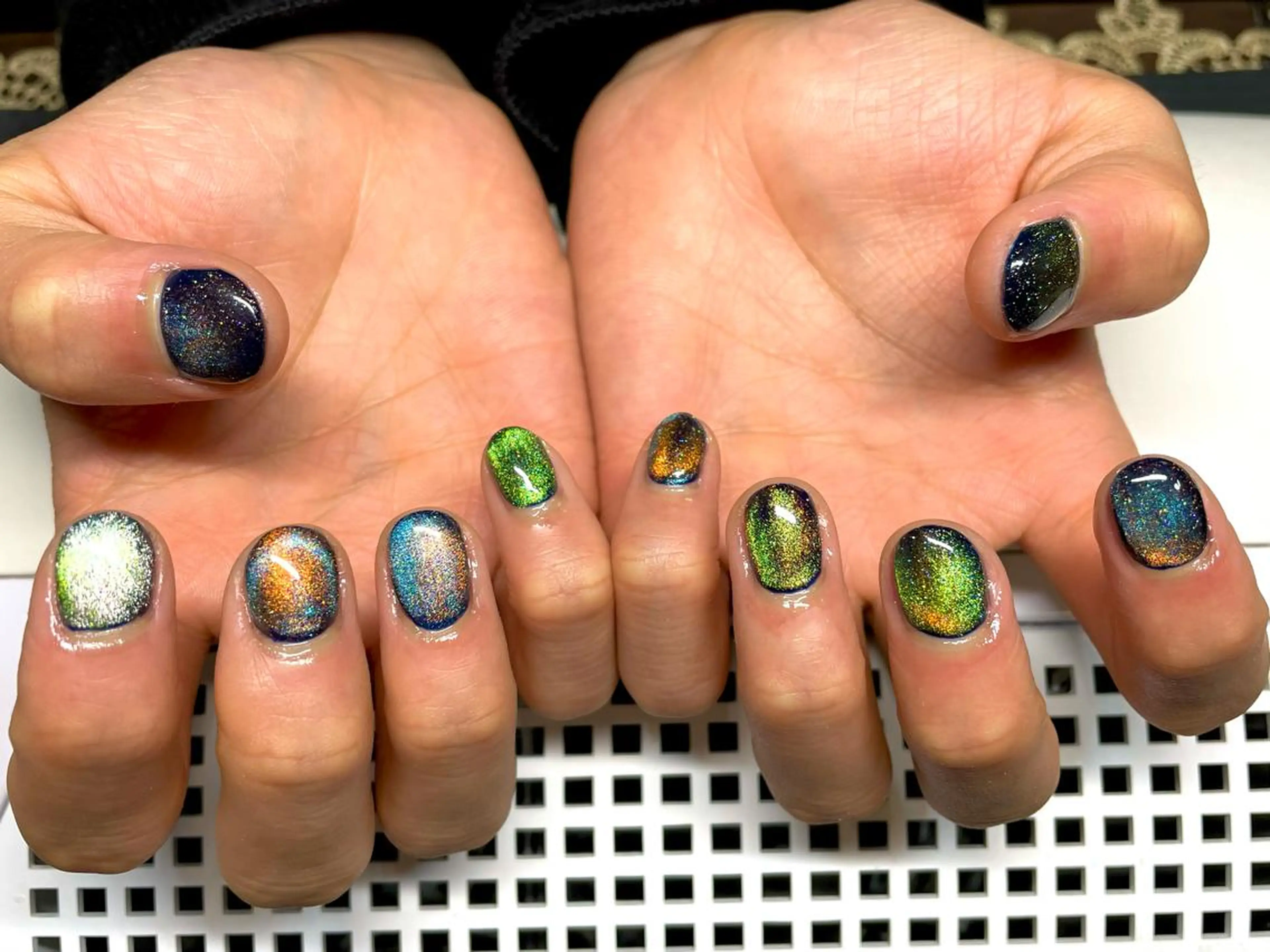 ネイル マグネットネイル メンズネイル epanouir mihoのネイルデザイン