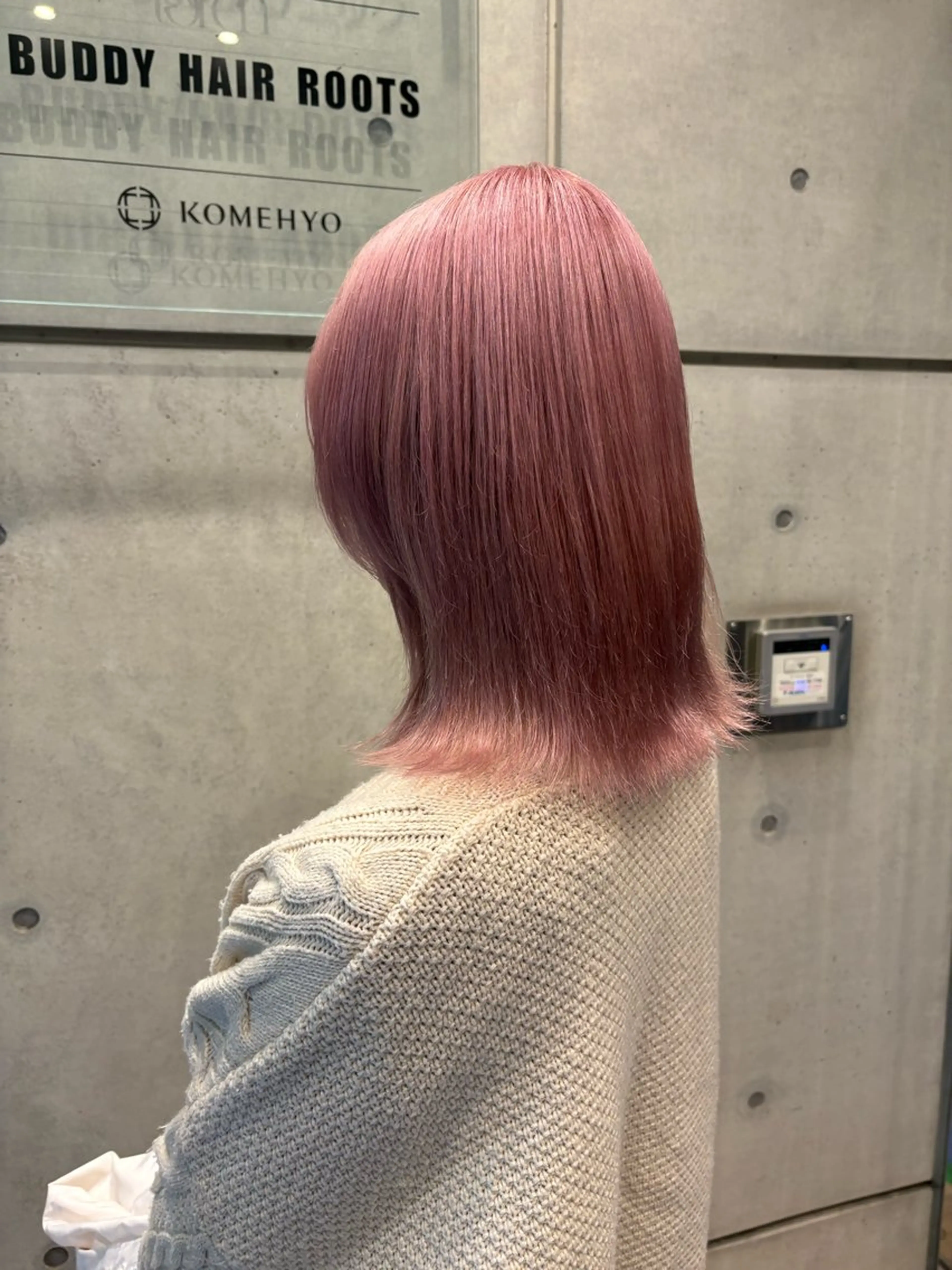 ミディアム カラー ヘアカラー 暖色カラーワンカラー ななほ🌷⋆⭒˚のヘアスタイル