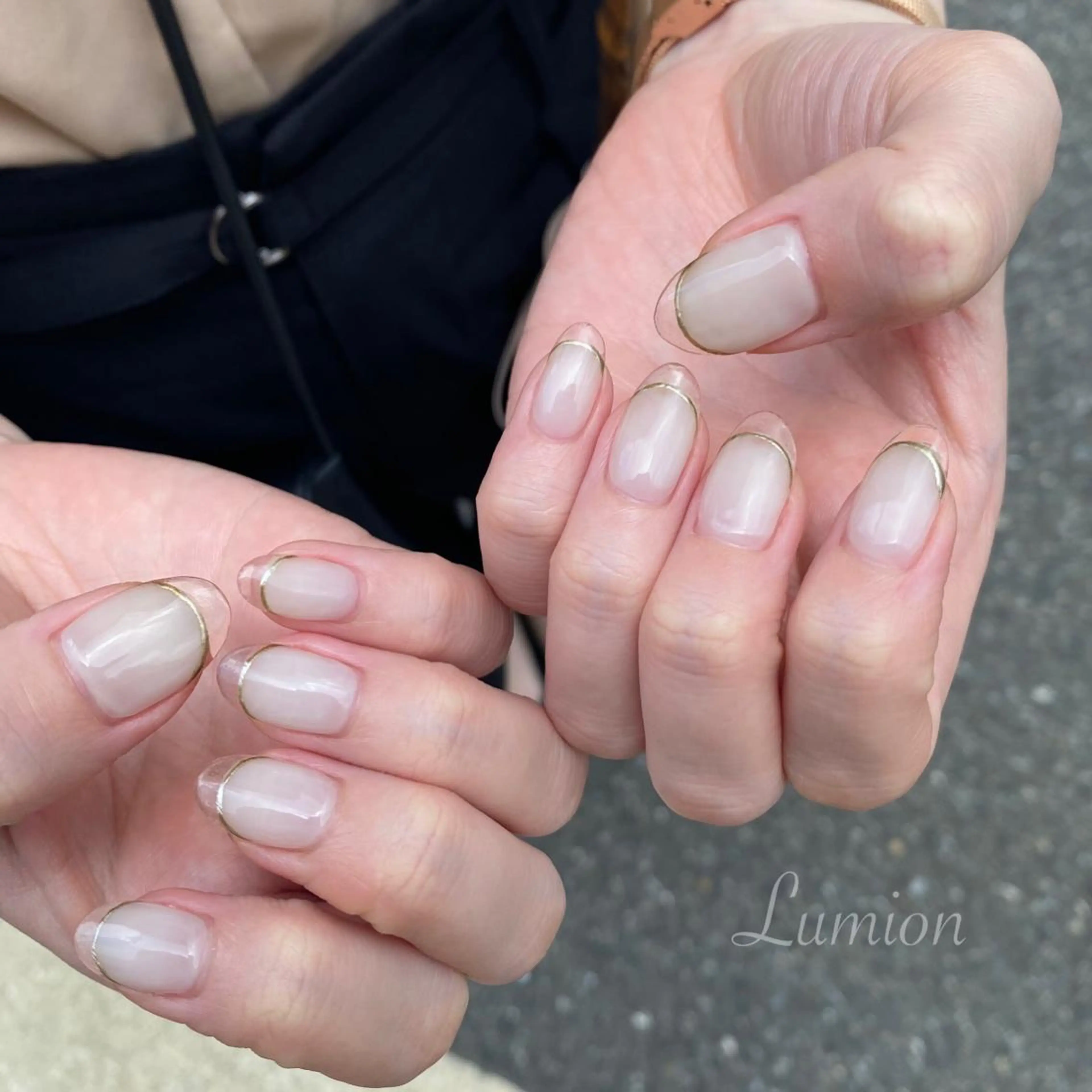 ネイル クリアネイル 長さ出し フレンチネイル 菊地 美沙斗のネイルデザイン