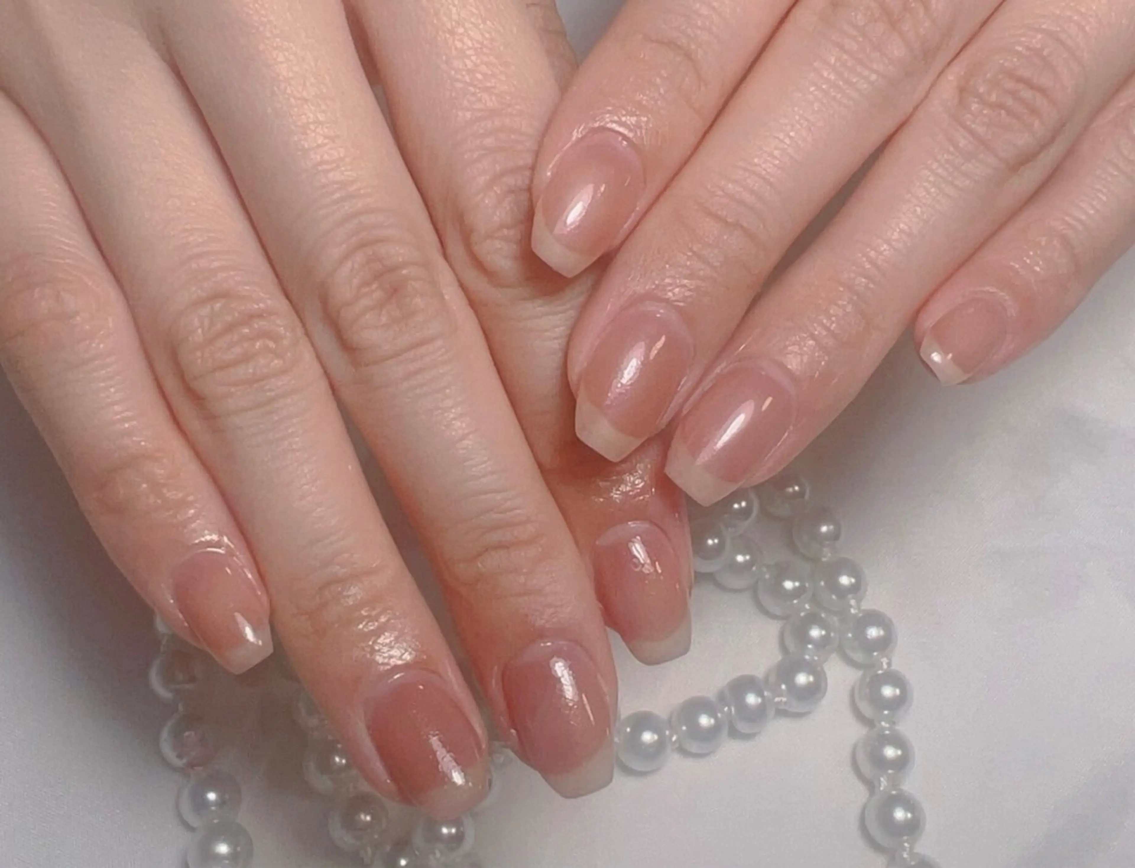 ネイル アートネイル フレンチネイル ジェルネイル グラデーション 韓国ネイル 村中 ハナのネイルデザイン