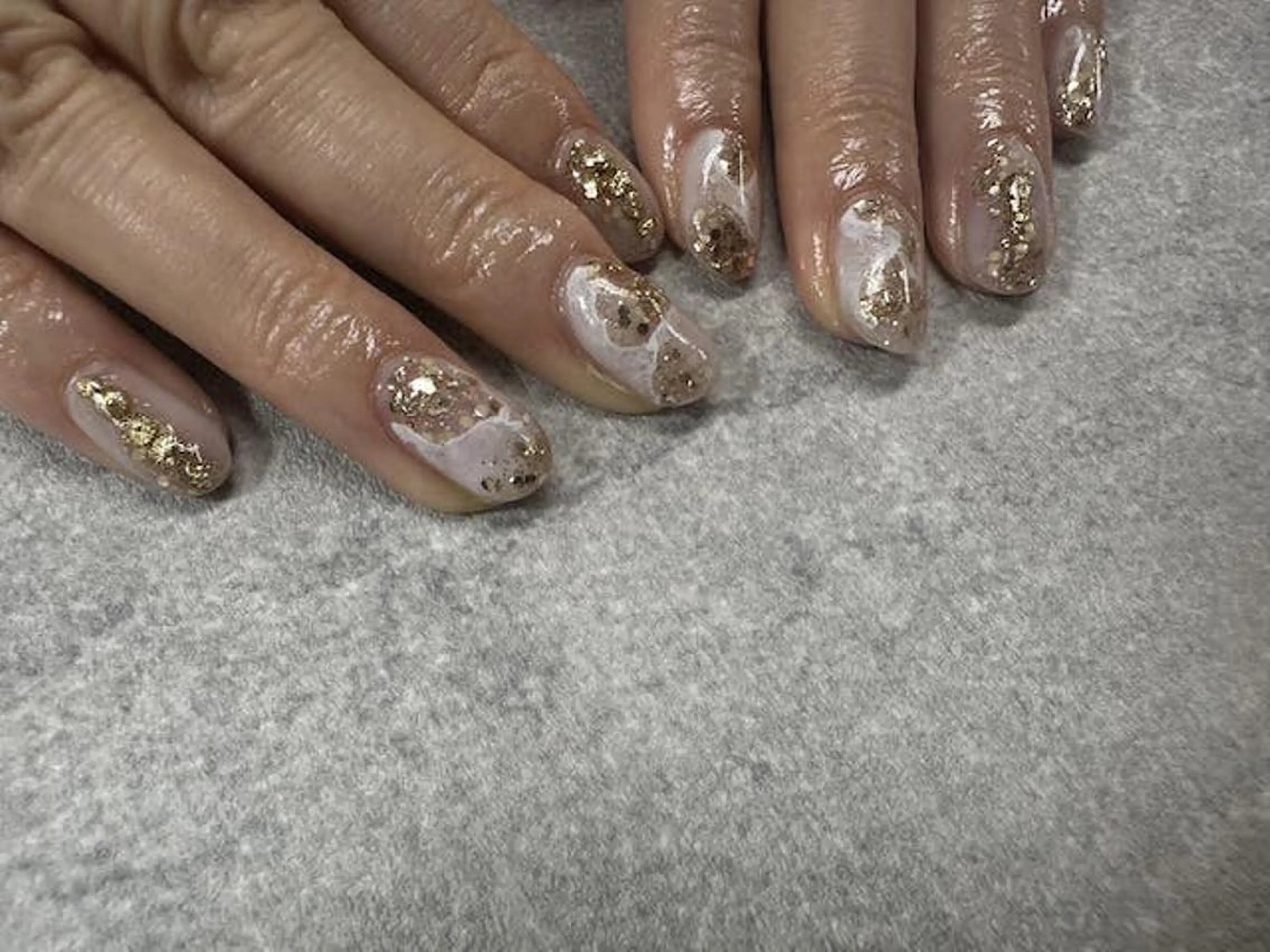 ネイル フットネイル フレンチネイル ジェルネイル ガラスフレンチ グラデーション ハンドネイル ハンドケア FASTNAIL PLUS 新宿店のネイルデザイン