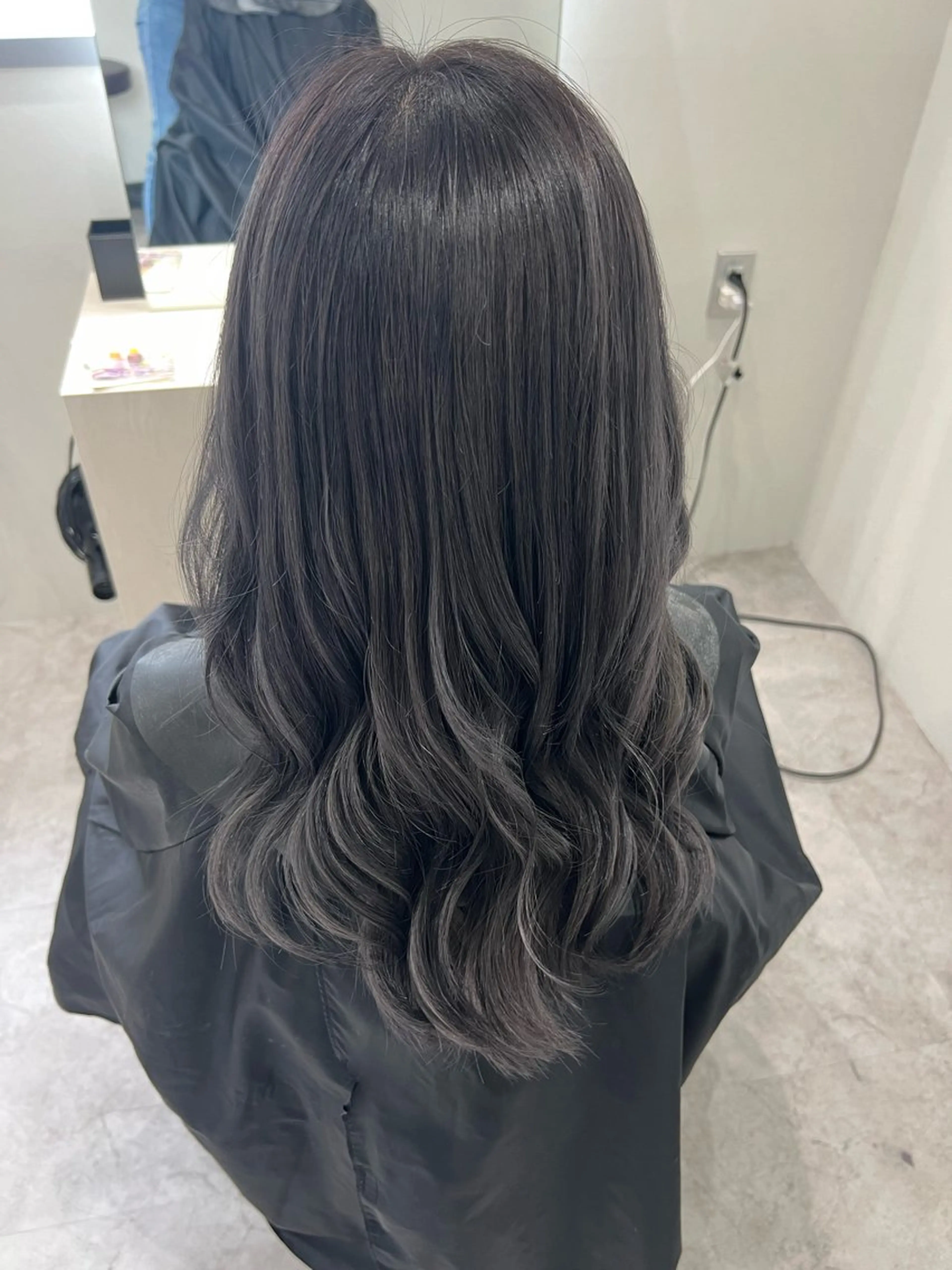 ミディアム カラー 韓国透明感/艶カラー saya🧸🍼のヘアスタイル