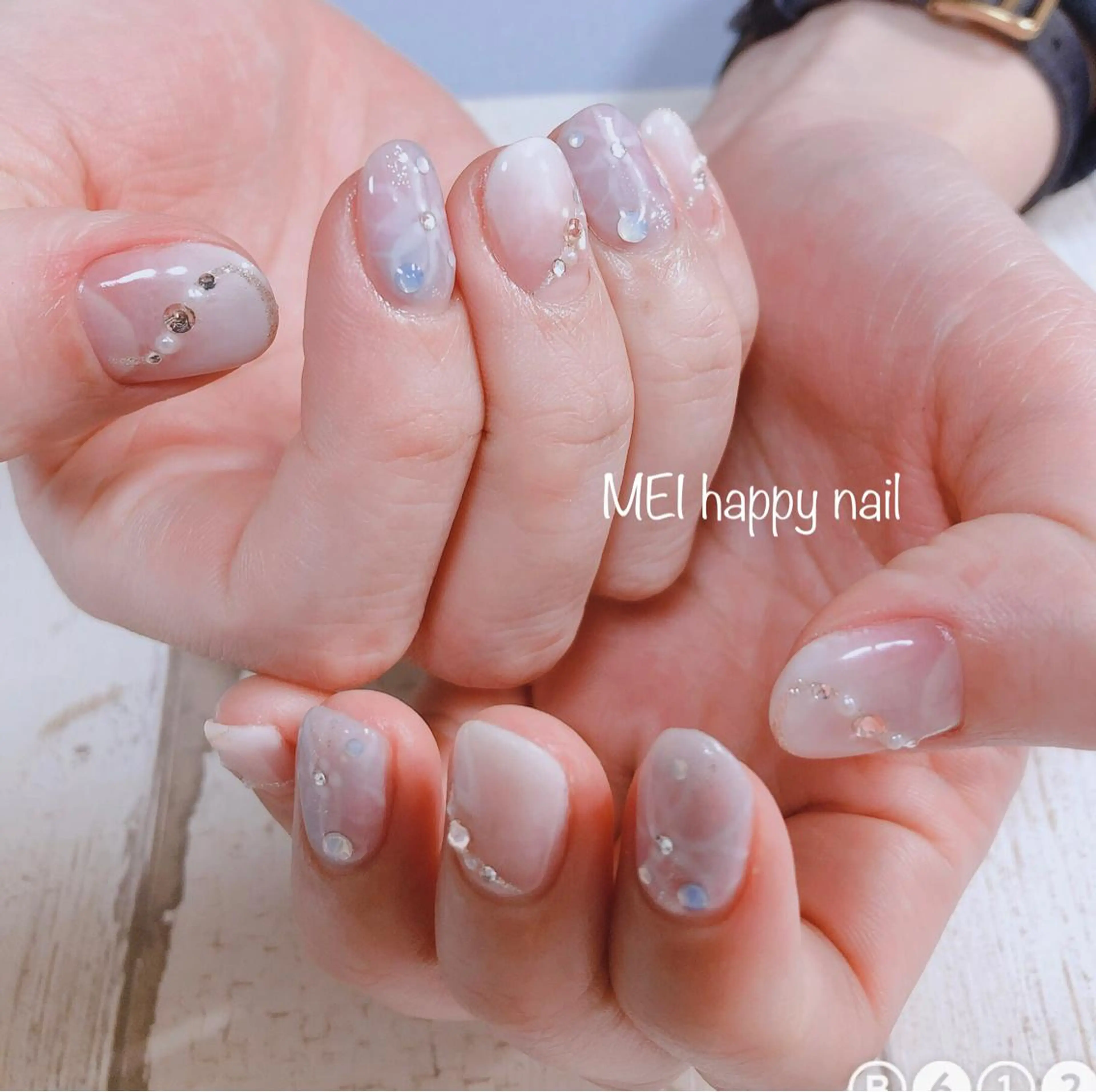 ネイル ブライダルネイル ハンドネイル 北浦和 自爪育成ケアのネイルデザイン