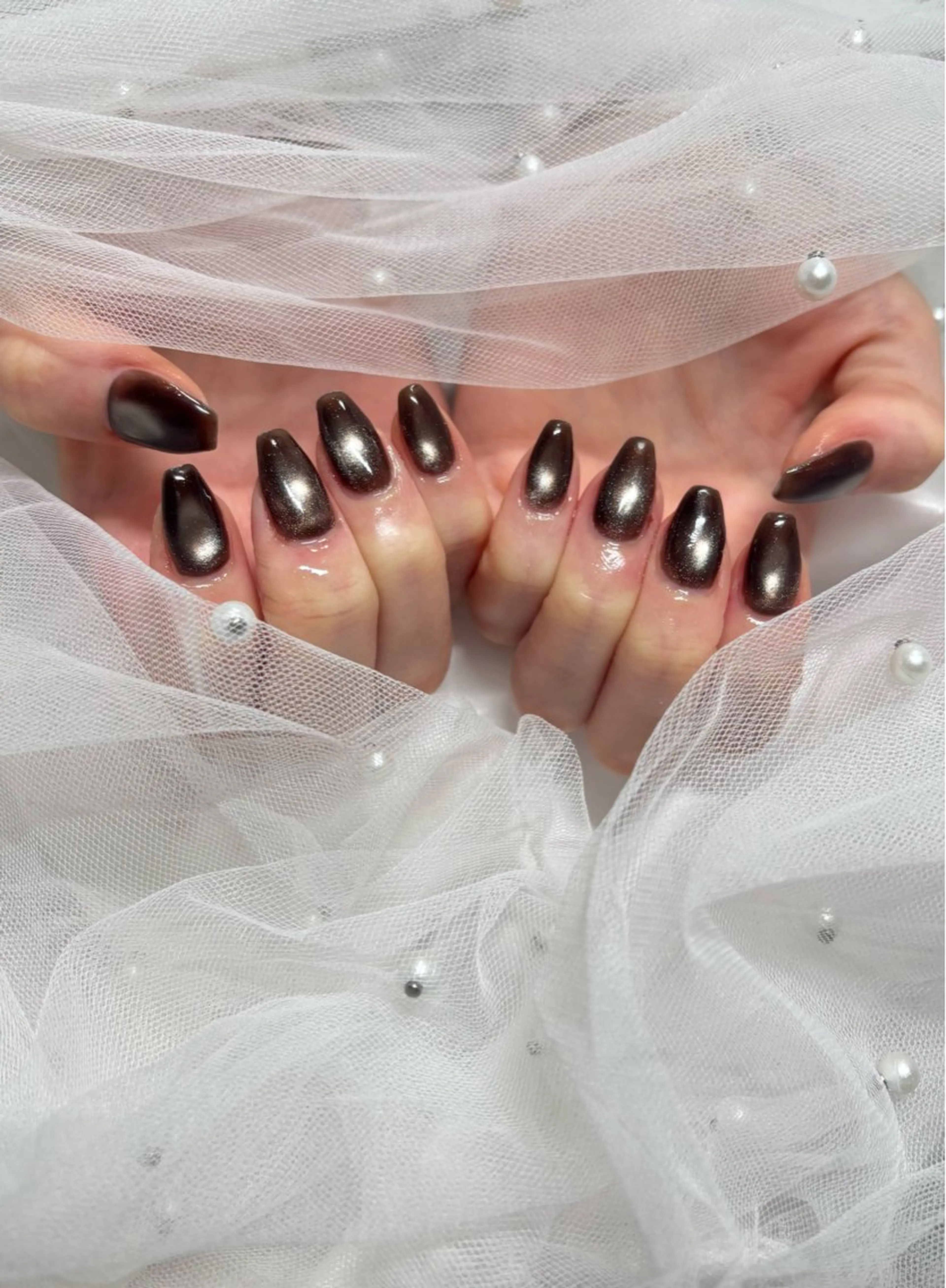 【Jr.ネイリスト 練習モデル】🌟オフあり ハンドジェルネイル マグネットorフラッシュジェルの写真