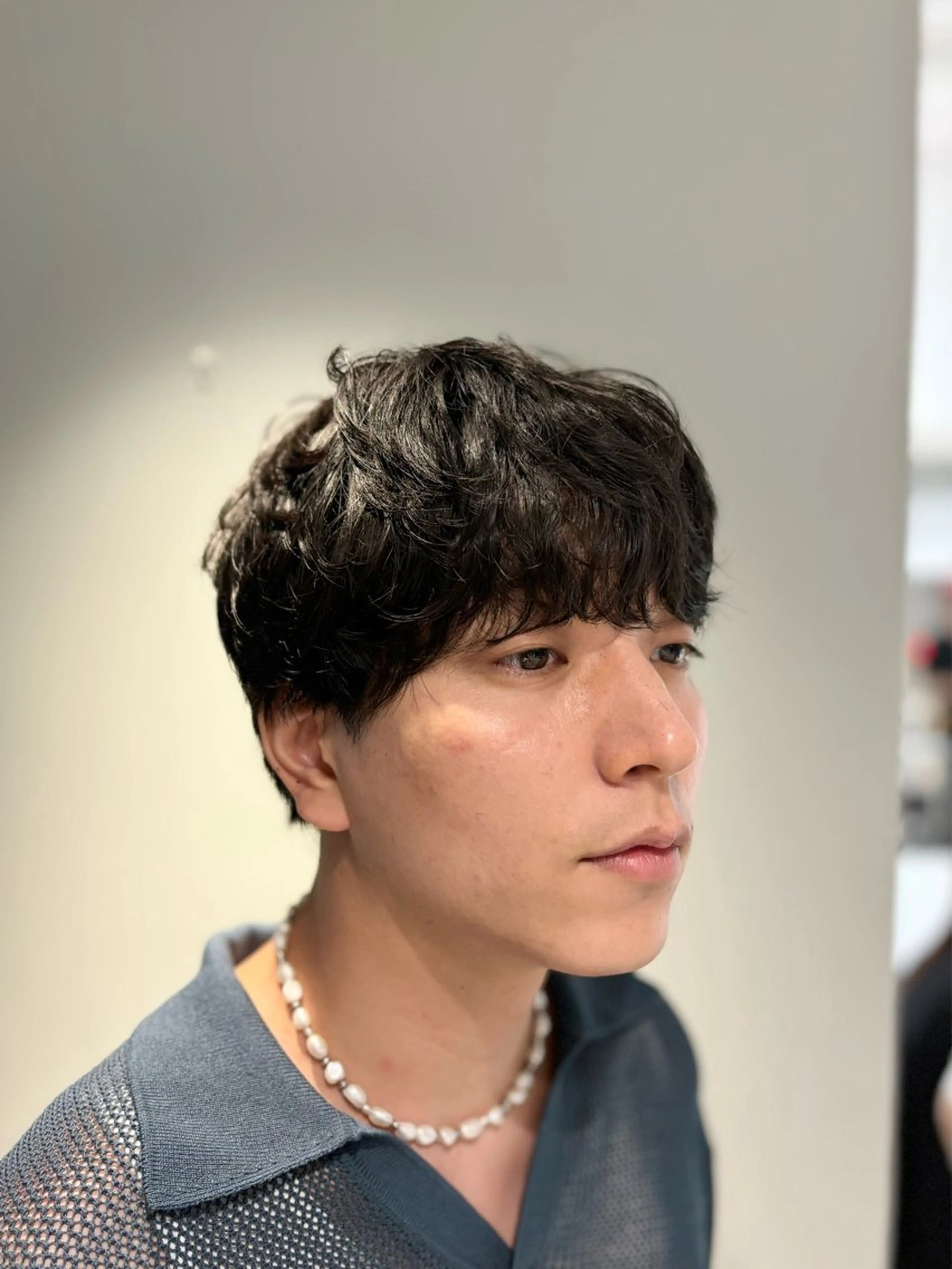 ショート パーマ メンズ カット パーマ 韓国メンズヘア/ ダウンパーマ/歩夢のヘアスタイル