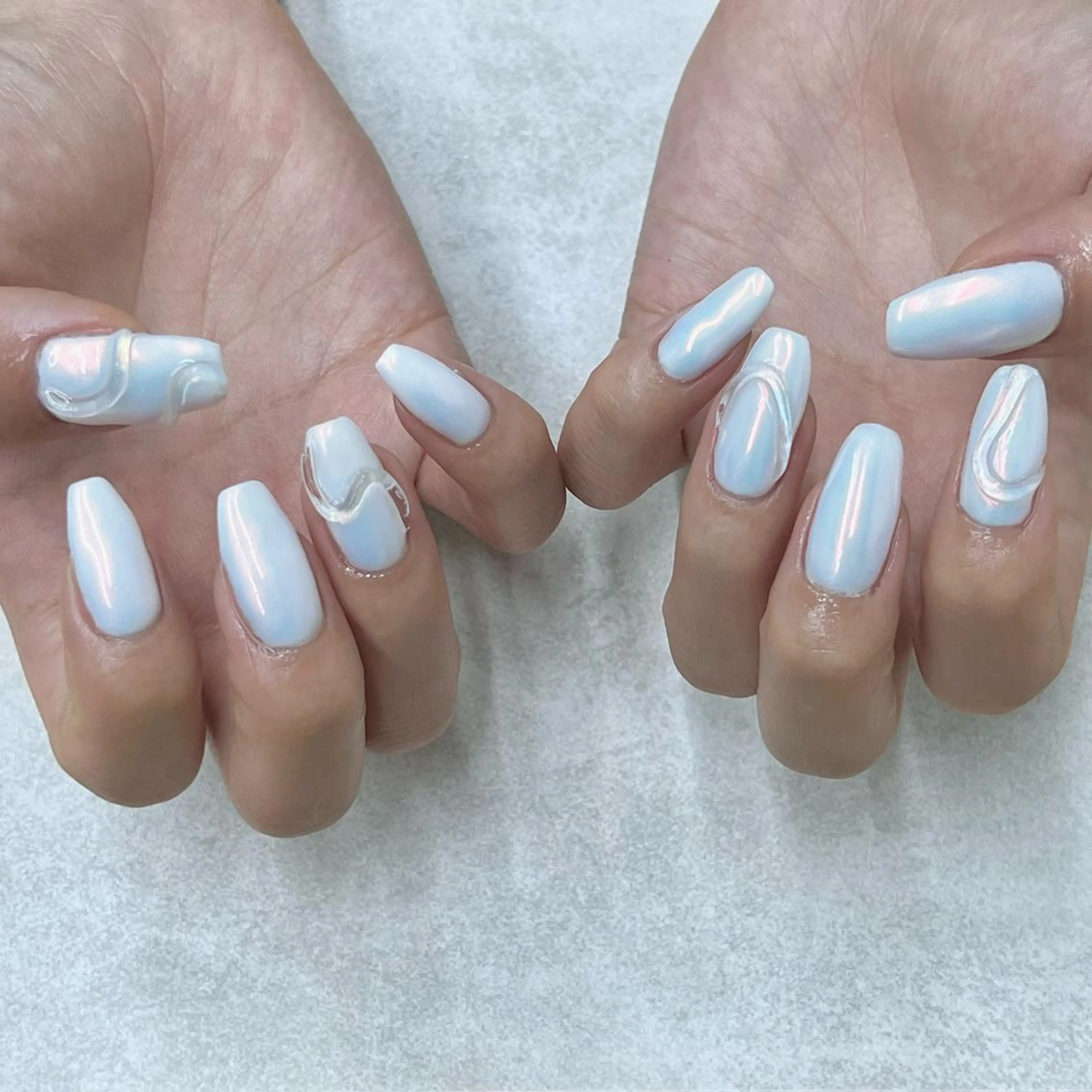 ネイル オーロラネイル クリアネイル Nail Sant Esperanza by SALON DE やす所属・Sant Esperanzaのネイルデザイン