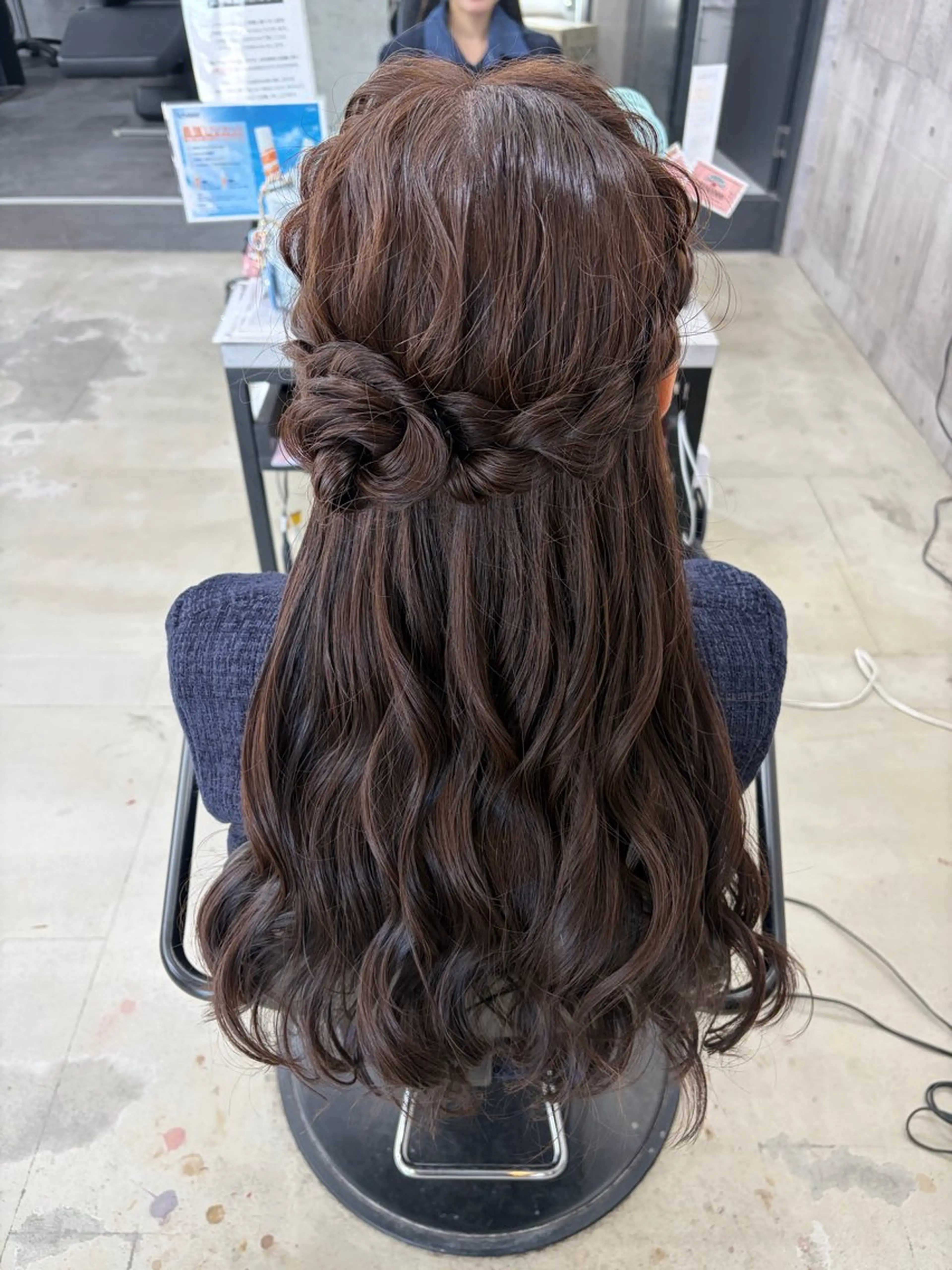 ロング ヘアアレンジ ハーフアップ ヘアセット LUXBE LUCE 那覇小禄イオン店所属・LUXBE LUCE ひなののヘアスタイル