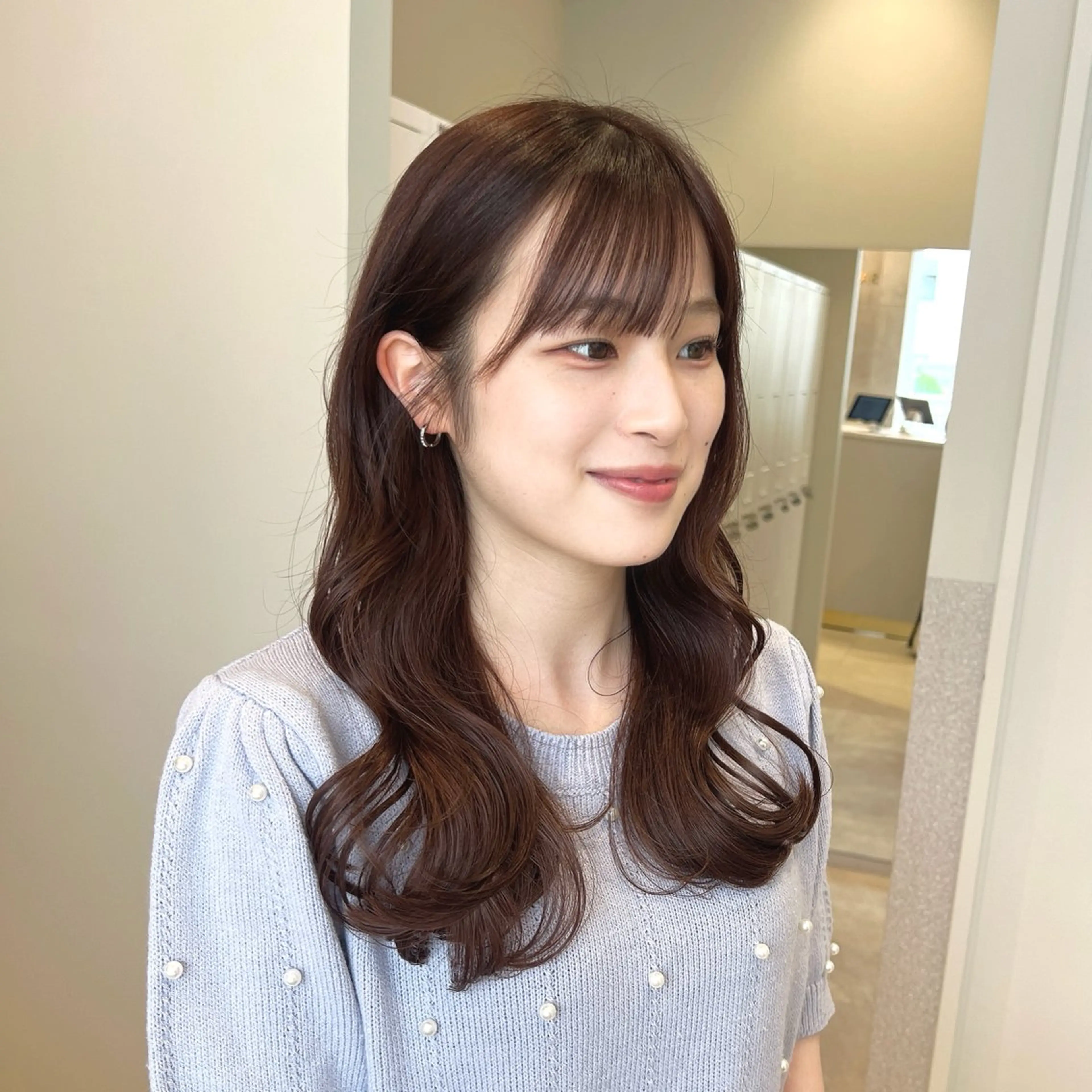 セミロング カラー 💖暖色・ハイトーン 🐈みおり💖のヘアスタイル