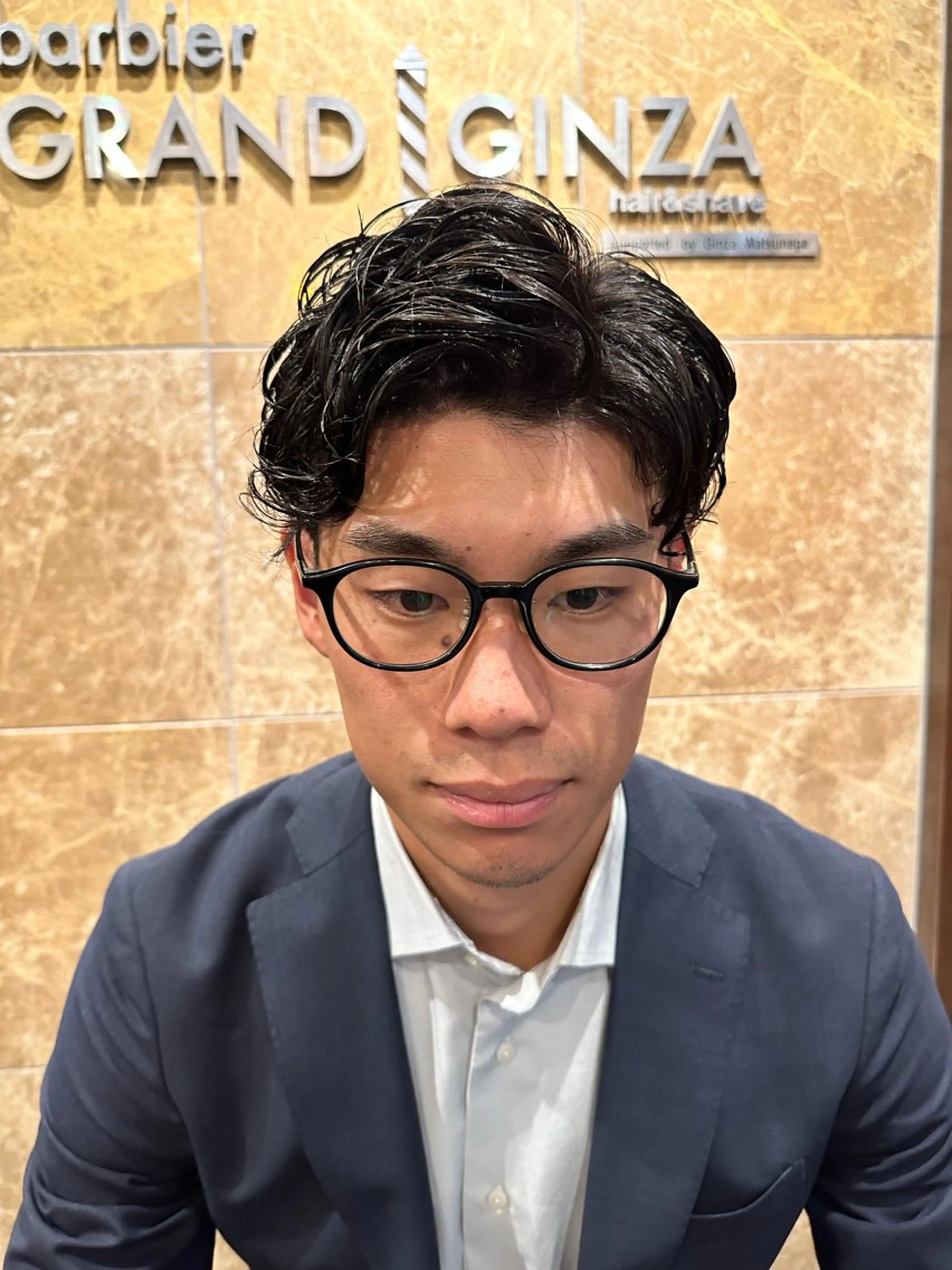 パーマ メンズ カット パーマ barbier GRAND GINZA所属・室橋 広人のヘアスタイル