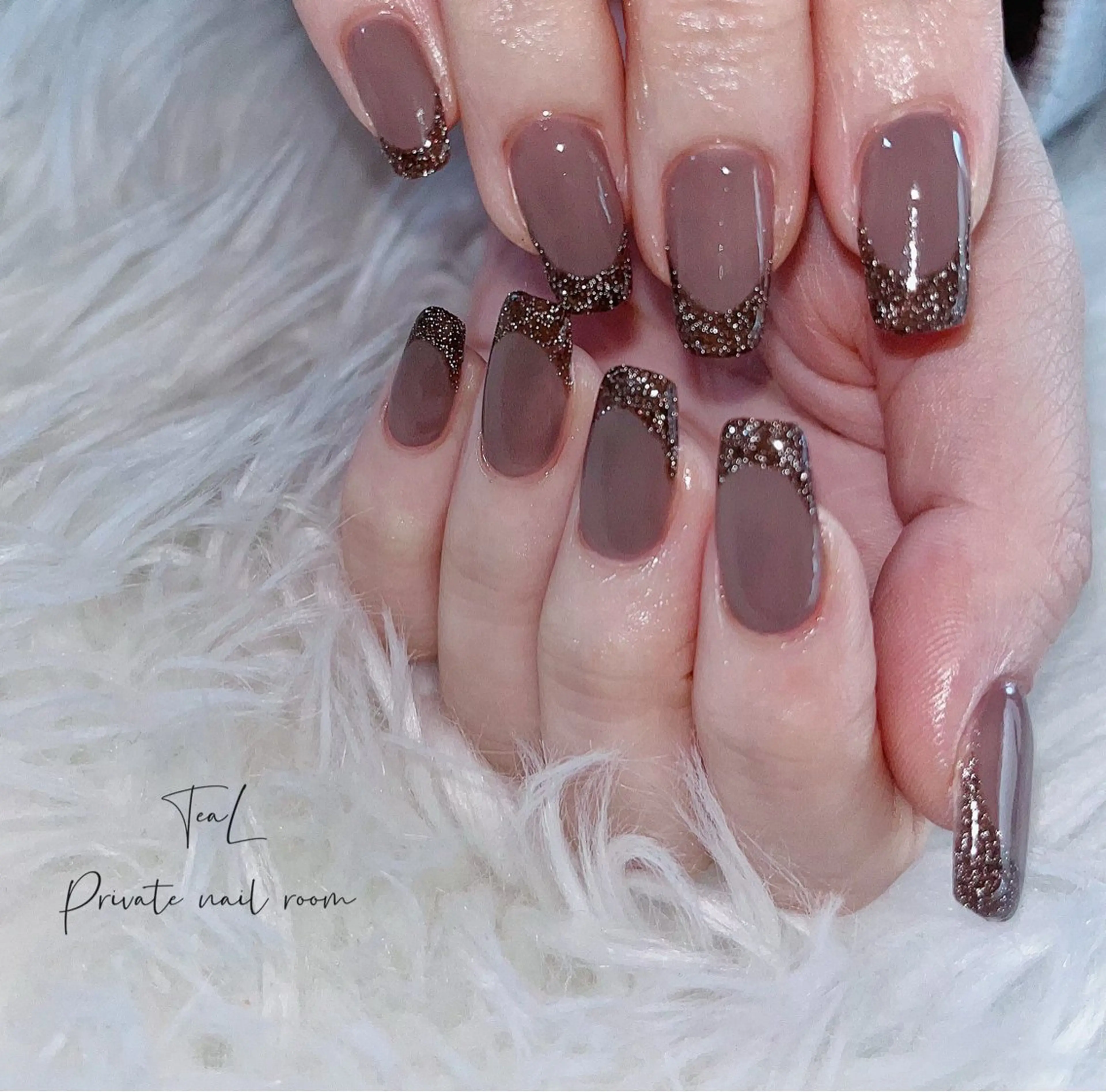 ネイル フラッシュネイル フレンチネイル シンプルネイル ハンドネイル TeaL nailのネイルデザイン