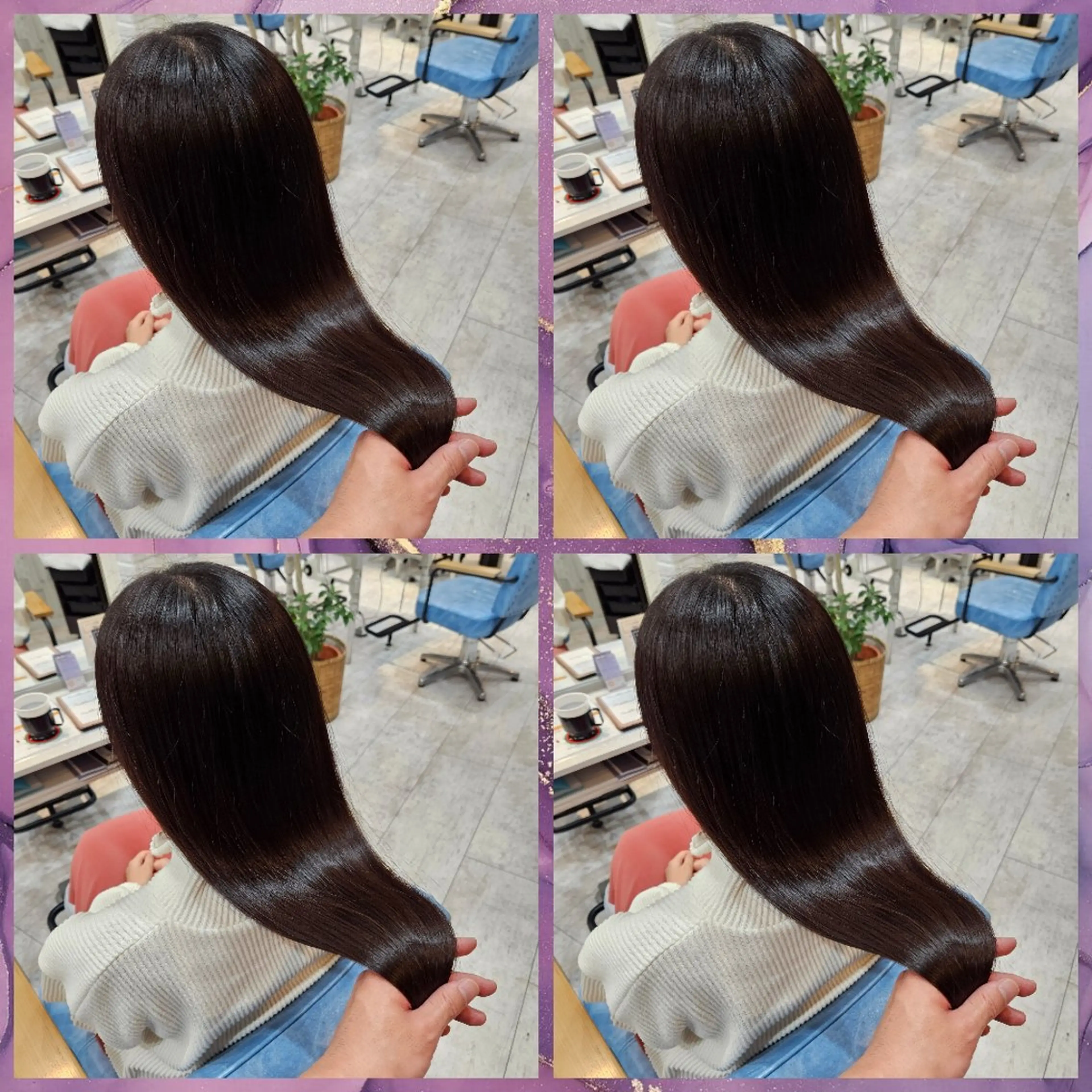 ロング 髪質改善 ロング トリートメント 顔周りレイヤーカット 髪質改善代表西村功平のヘアスタイル