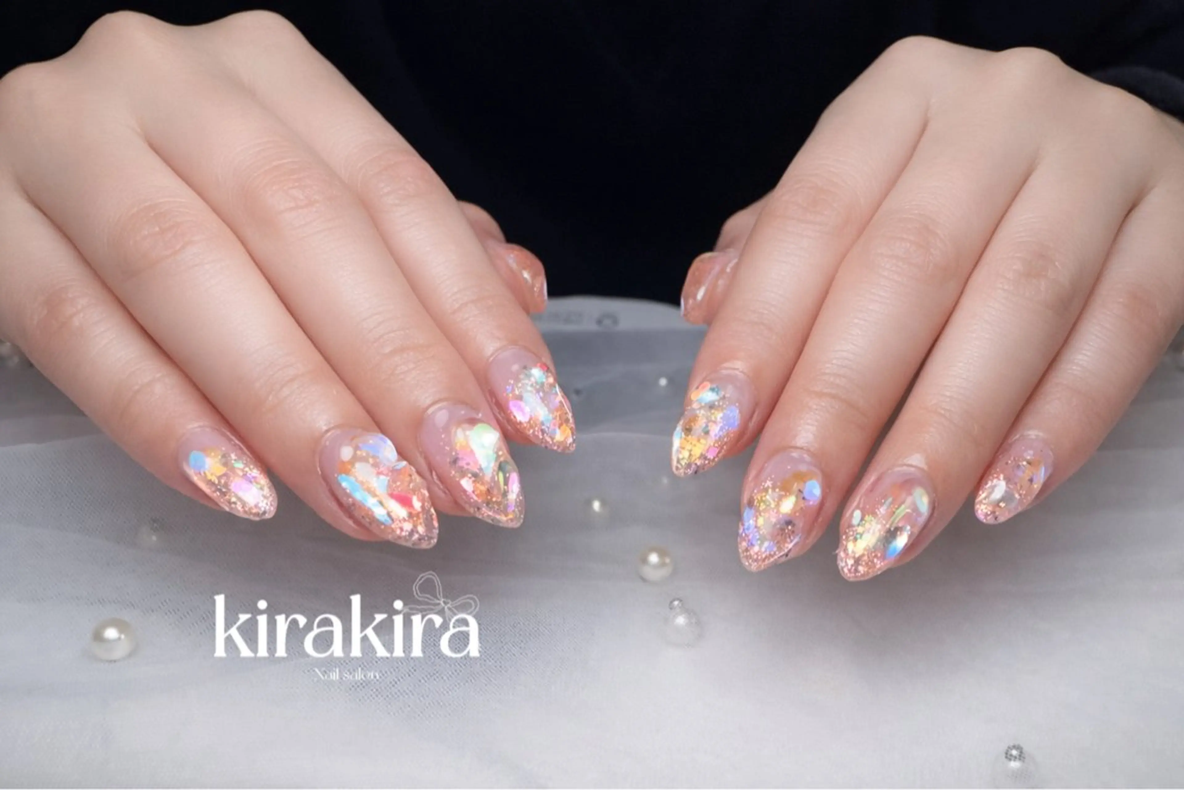 ネイル 入学式 フットネイル 卒業式 キラキラネイル マグネットネイル Kirakira Nail salonのネイルデザイン