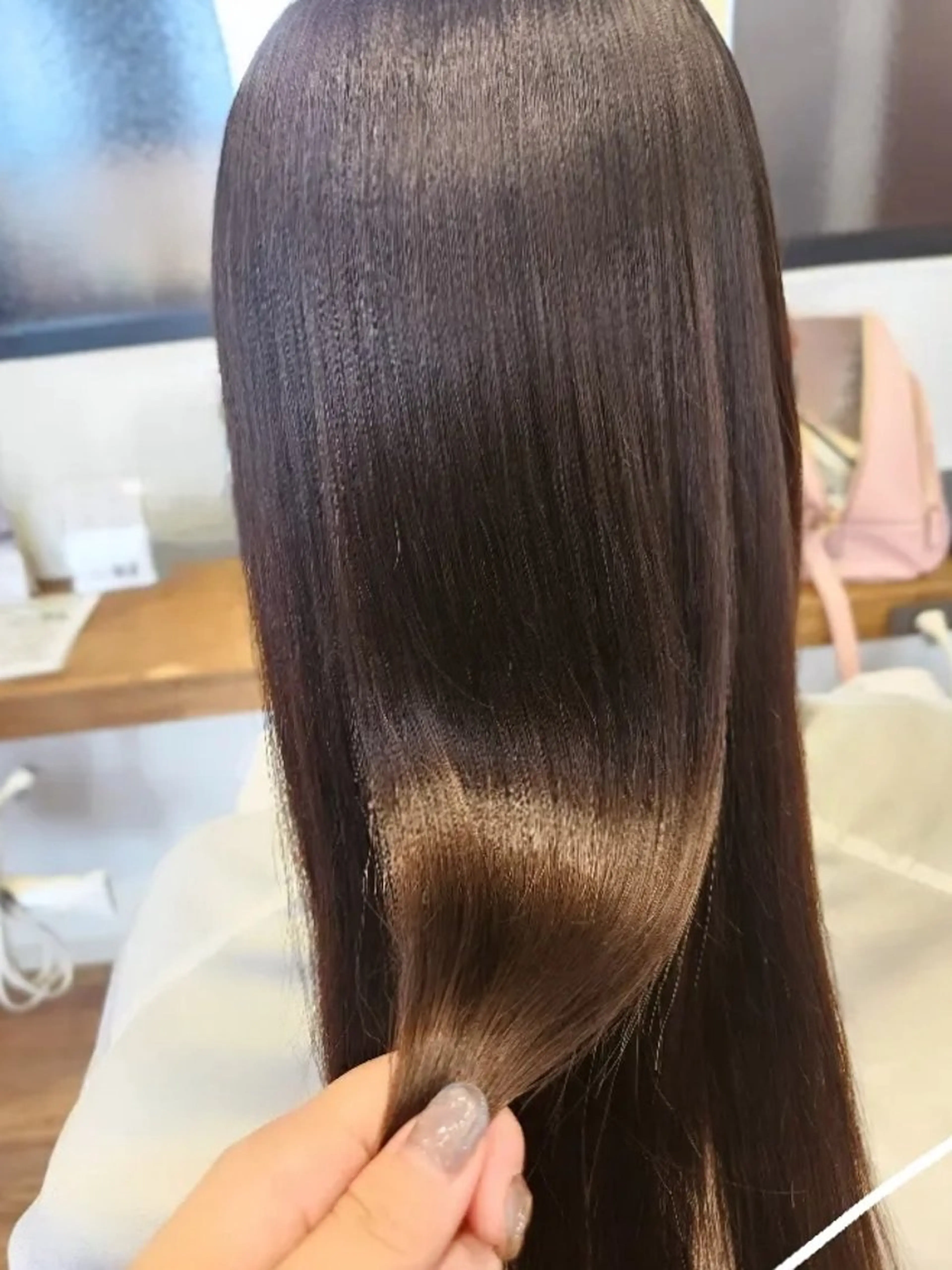 ロング パーマ 縮毛矯正 トリートメント 関口 友菜のヘアスタイル