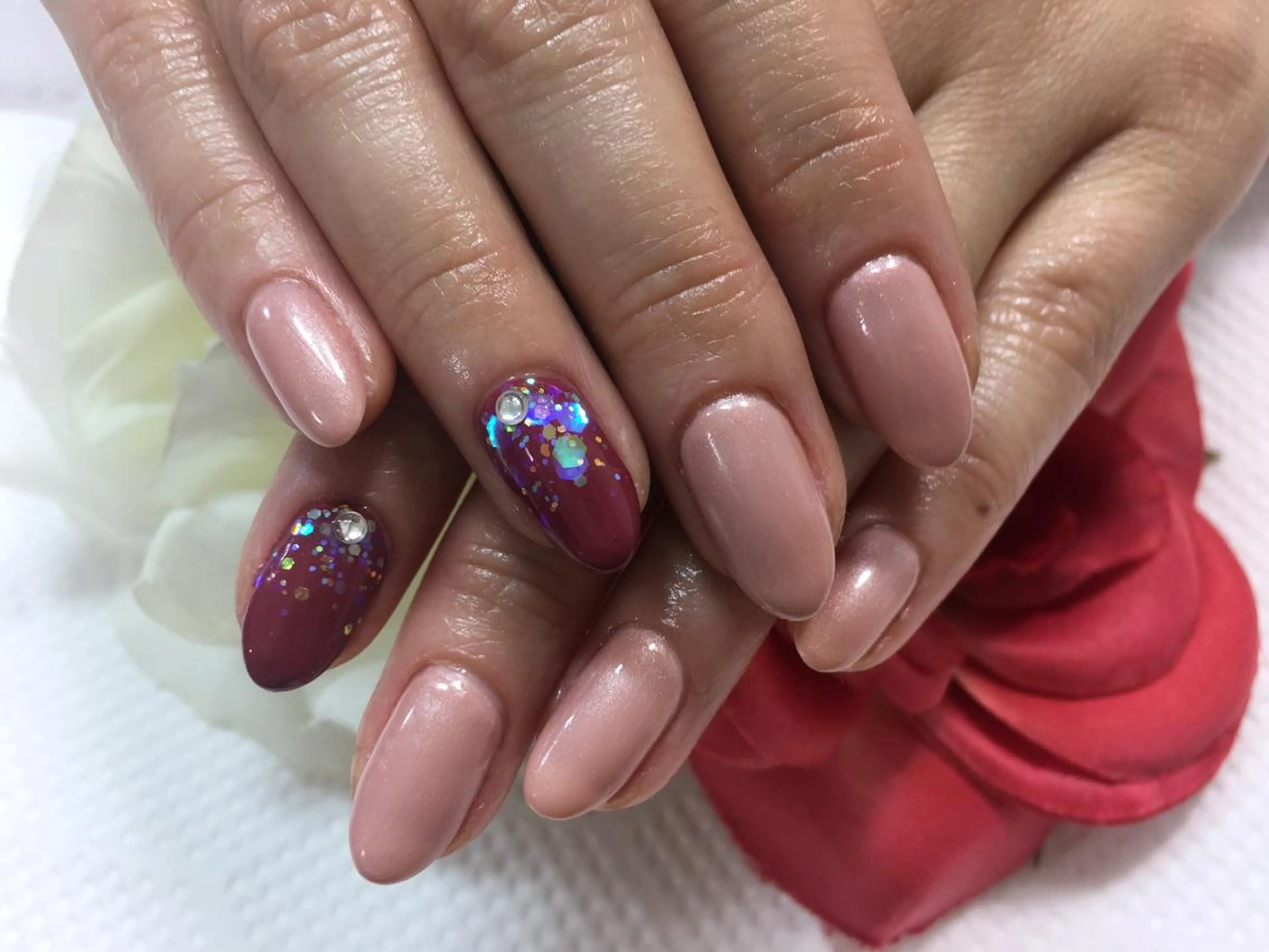 ネイル ホログラムネイル 隠れ家一戸建て金町 HIROMI 葛飾区のネイルデザイン