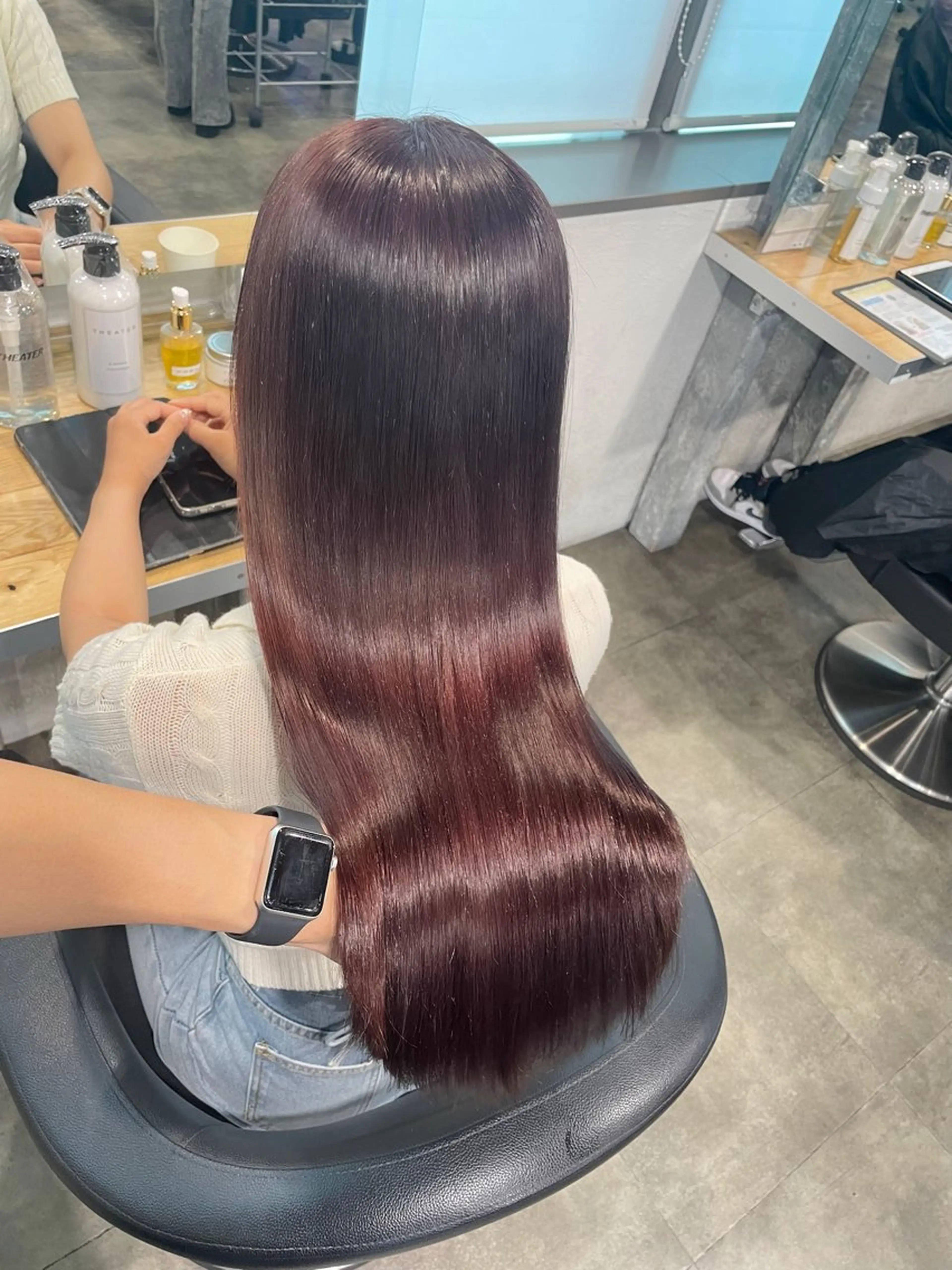 ロング カラー カット ヘアカラー トリートメント ヘッドスパ ヘアセット ベージュカラー💖 やすひろのヘアスタイル