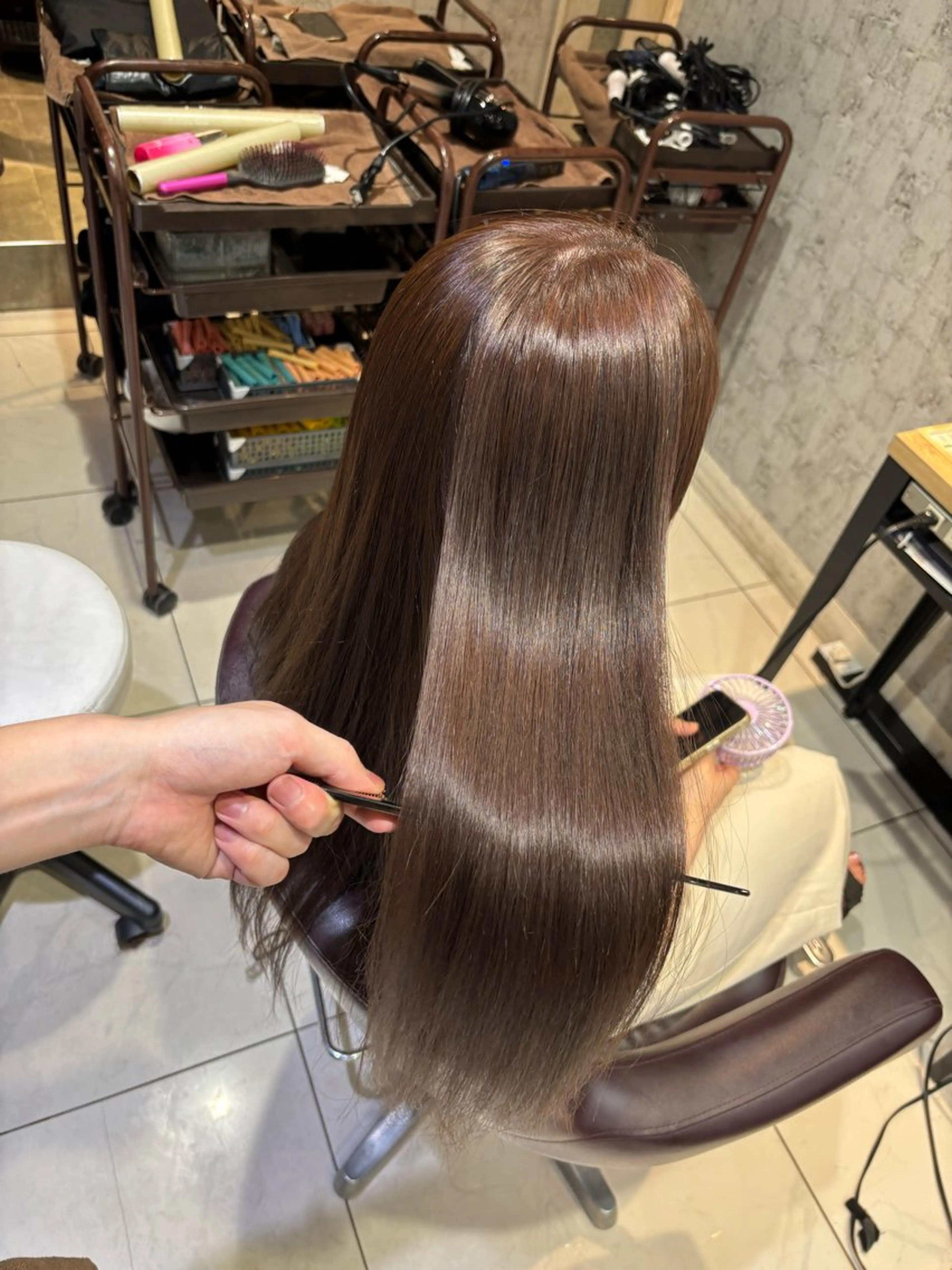 ロング カラー カット ヘアカラー トリートメント 🦋レイヤー✖︎ 髪質改善🦋リョウヤのヘアスタイル