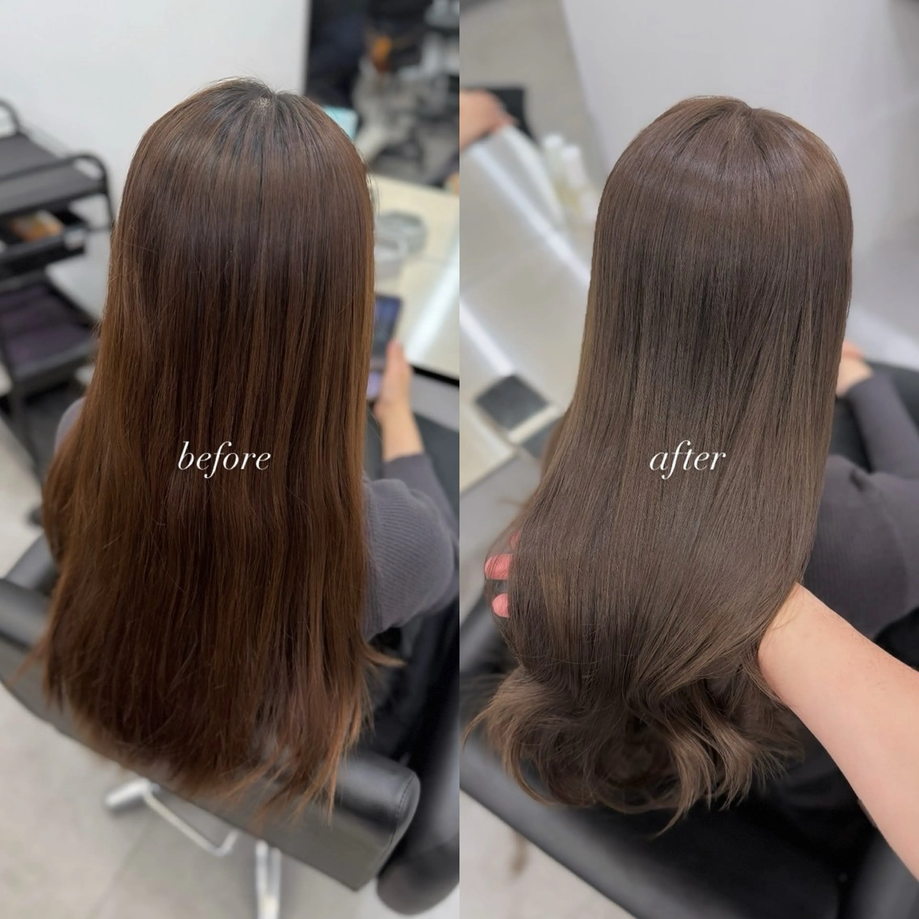 ロング カット ヘアカラー トリートメント 髪質改善× ブリーチなしyutoのヘアスタイル