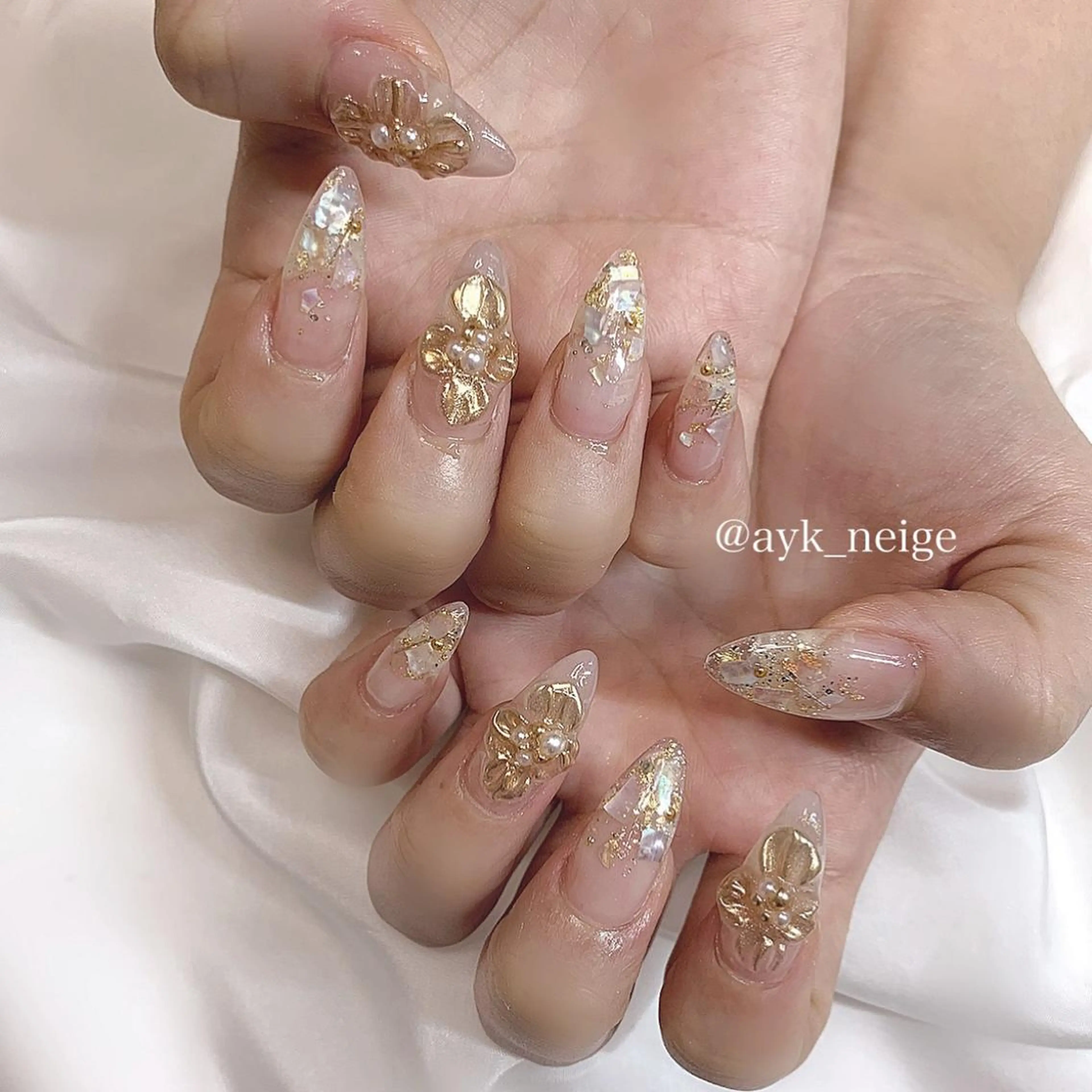 ネイル フットネイル ハート 韓国ネイル 冬ネイル n'eige nail所属・大谷 綾香のネイルデザイン