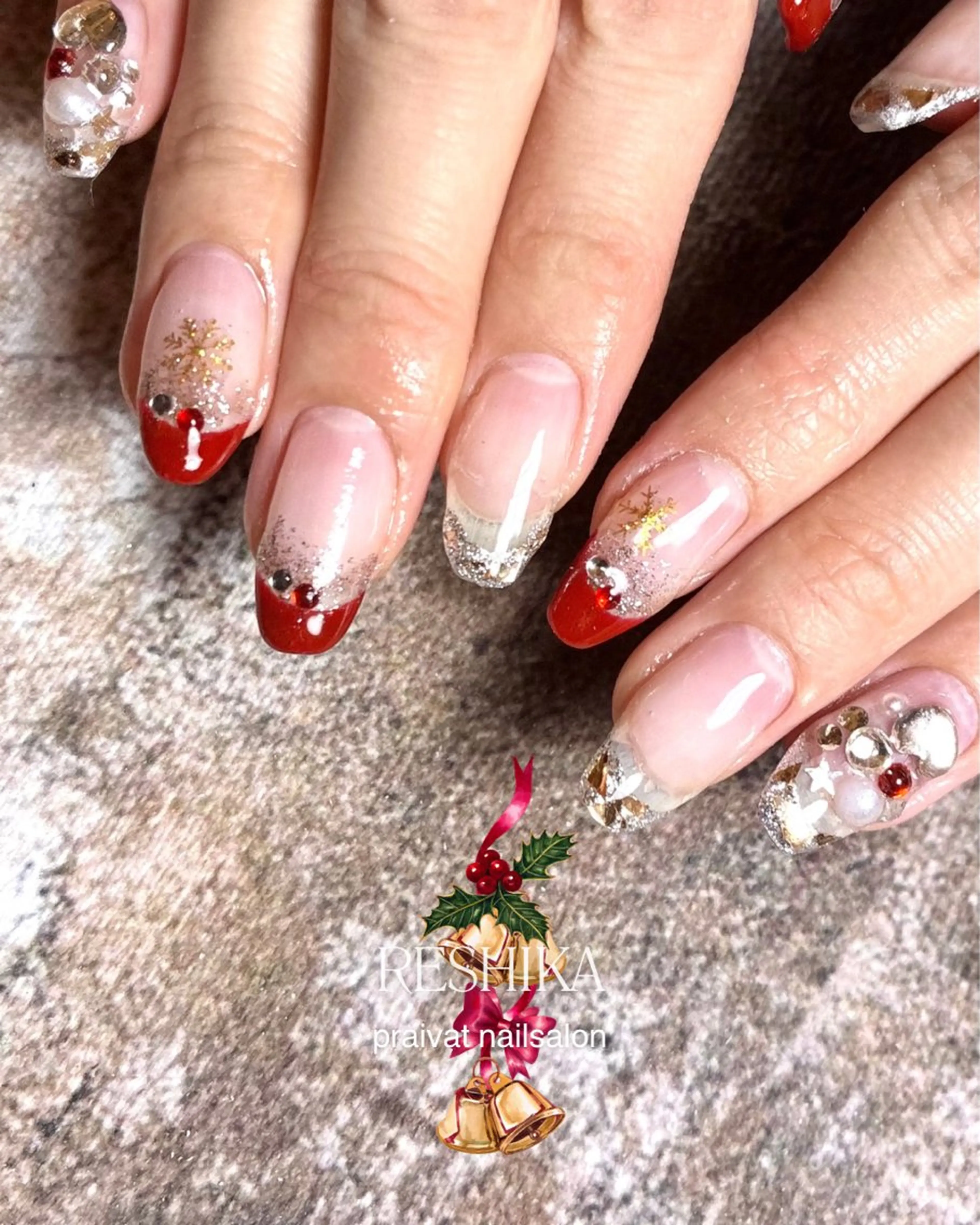 ネイル ボルドー フレンチネイル m mのネイルデザイン