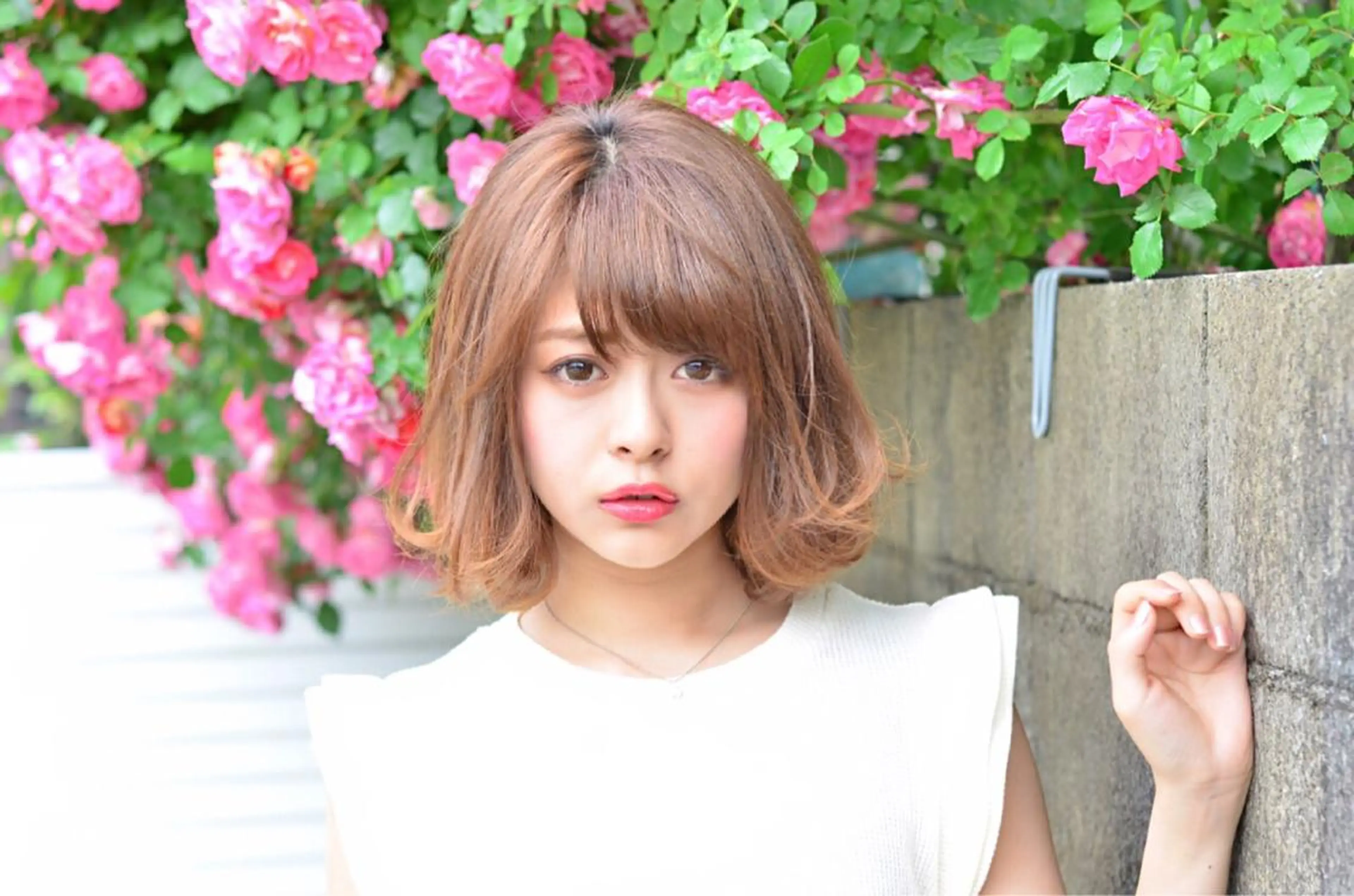 ショート ミディアム カラー パーマ autre所属・大久保 ひでなりのヘアスタイル