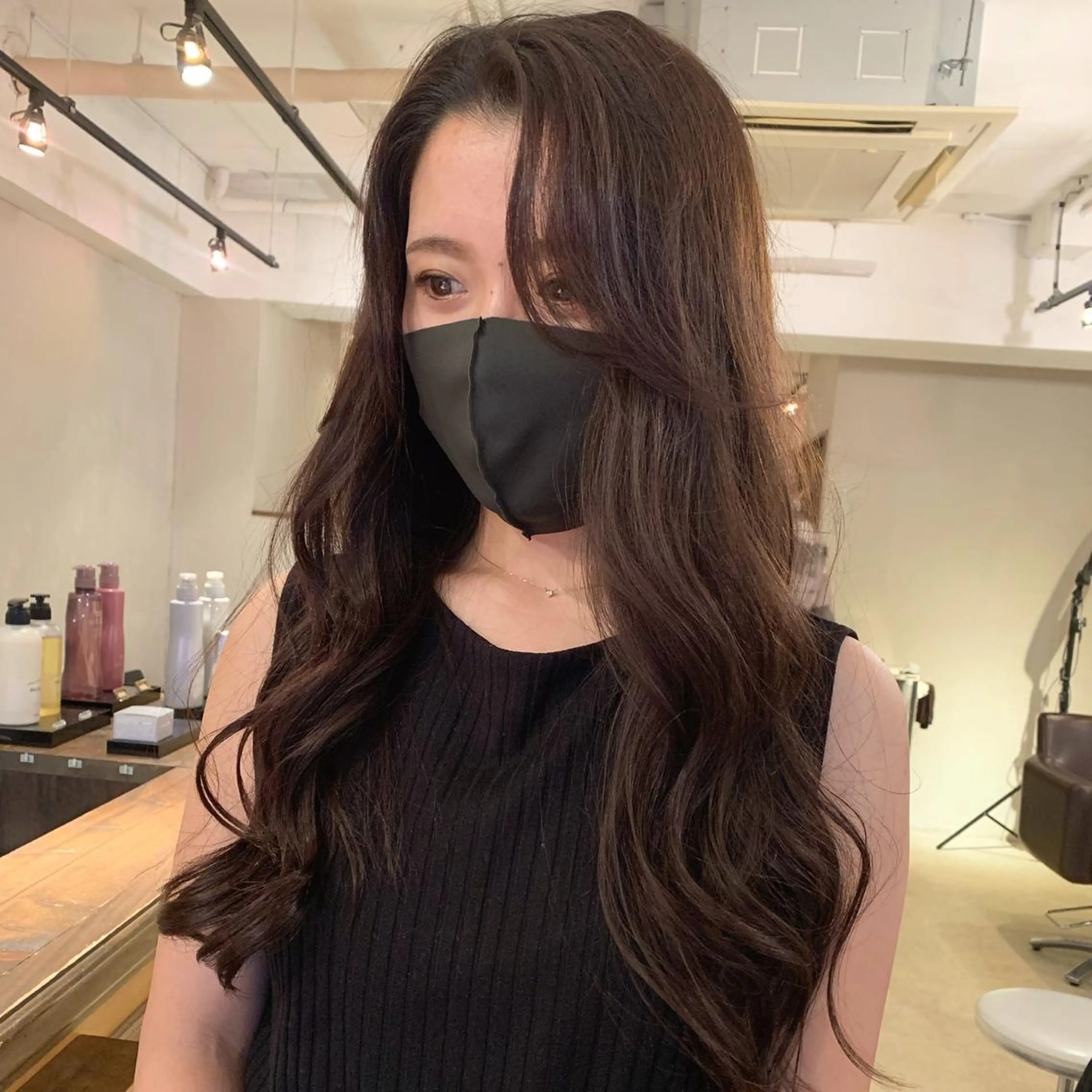 ロング カラー 透明感/オリーブ/ グレージュ/YUKAのヘアスタイル