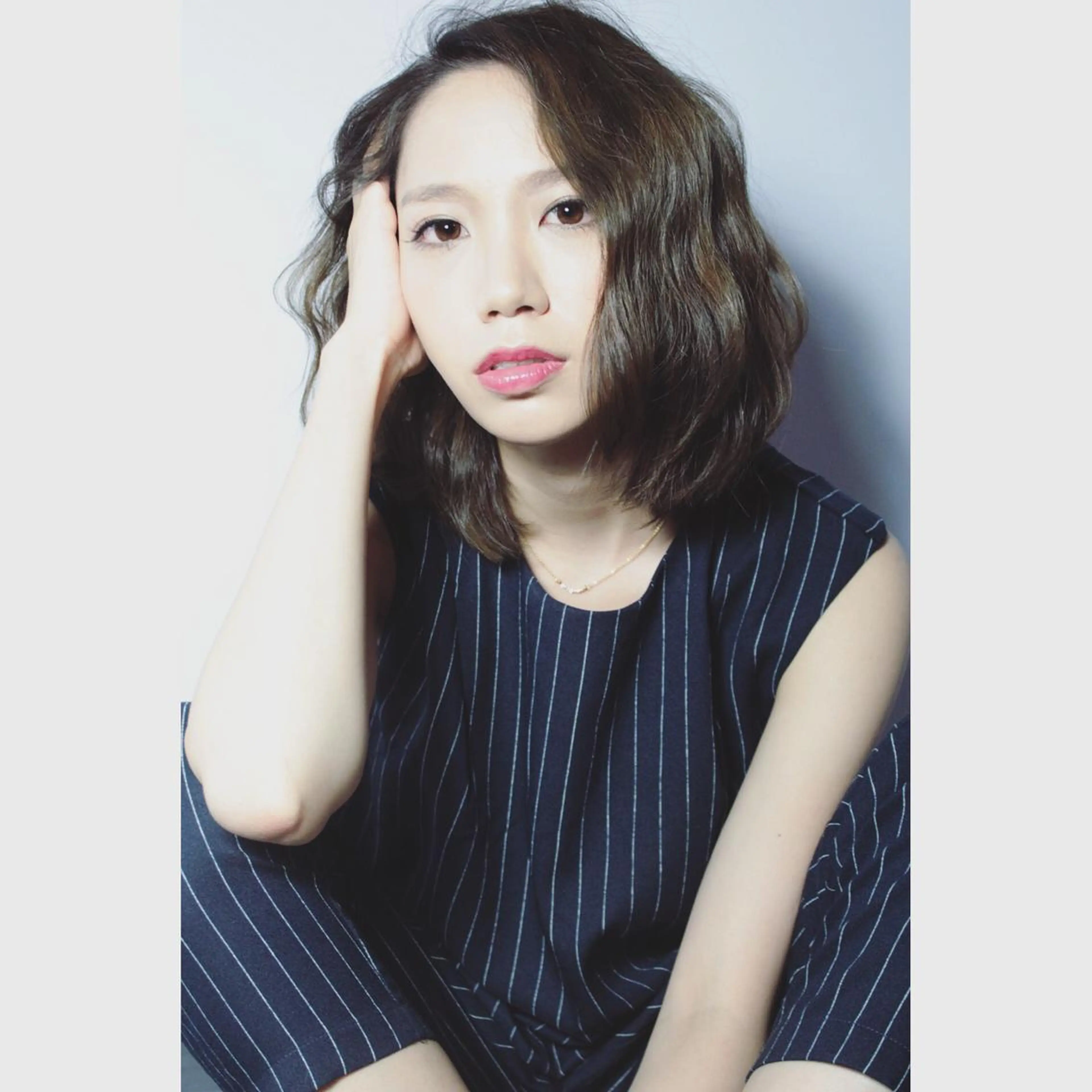 ミディアム カラー パーマ 永田 崇のヘアスタイル