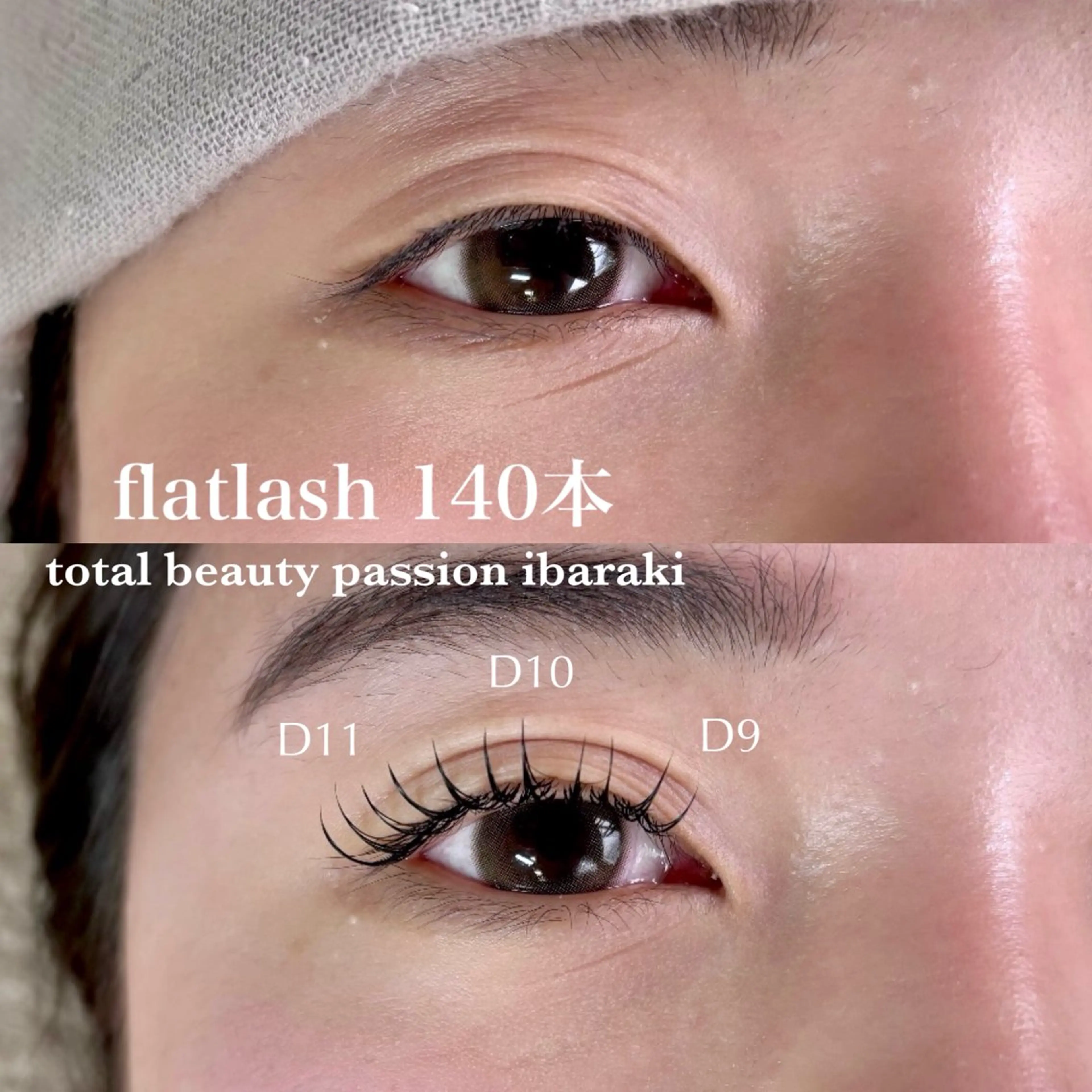 【初回】フラットラッシュ140本（オフ、アイシャンプー込み）の写真