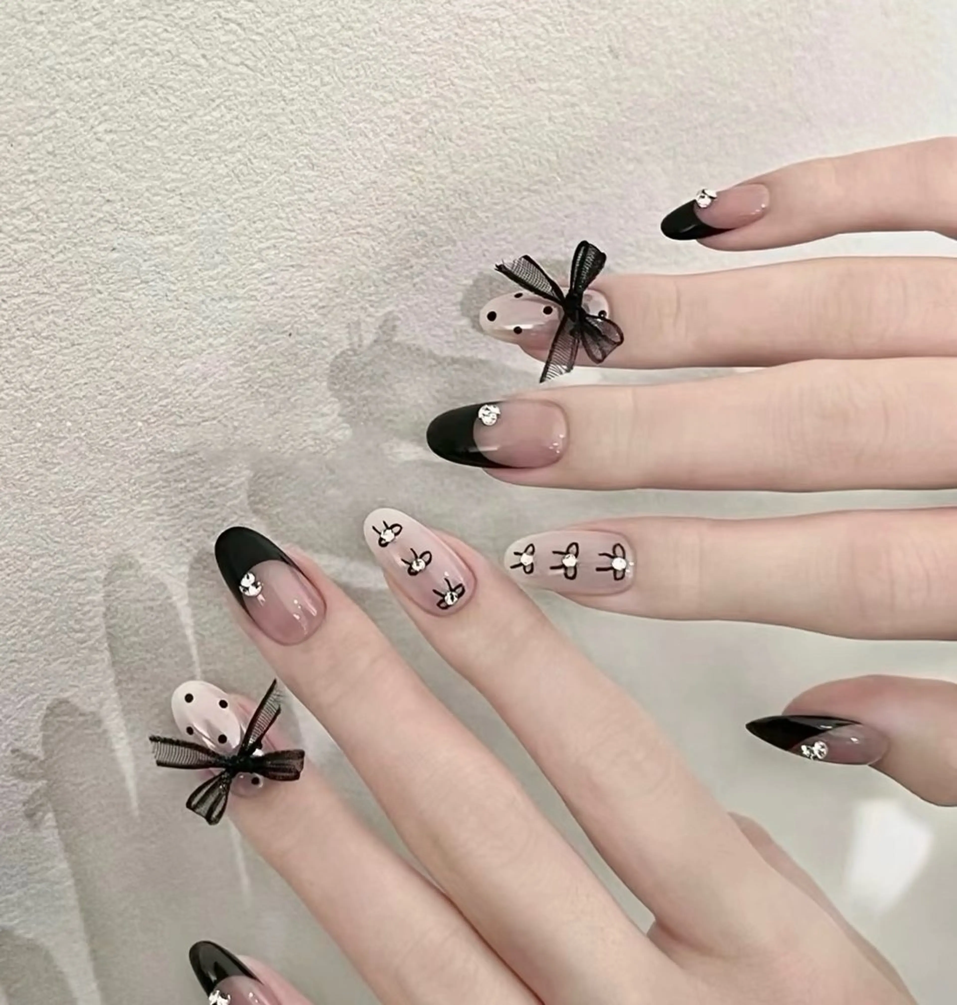 ネイル チークネイル 長さ出し フレンチネイル ガーリー 韓国ネイル sun nail池袋 モデル募集のネイルデザイン